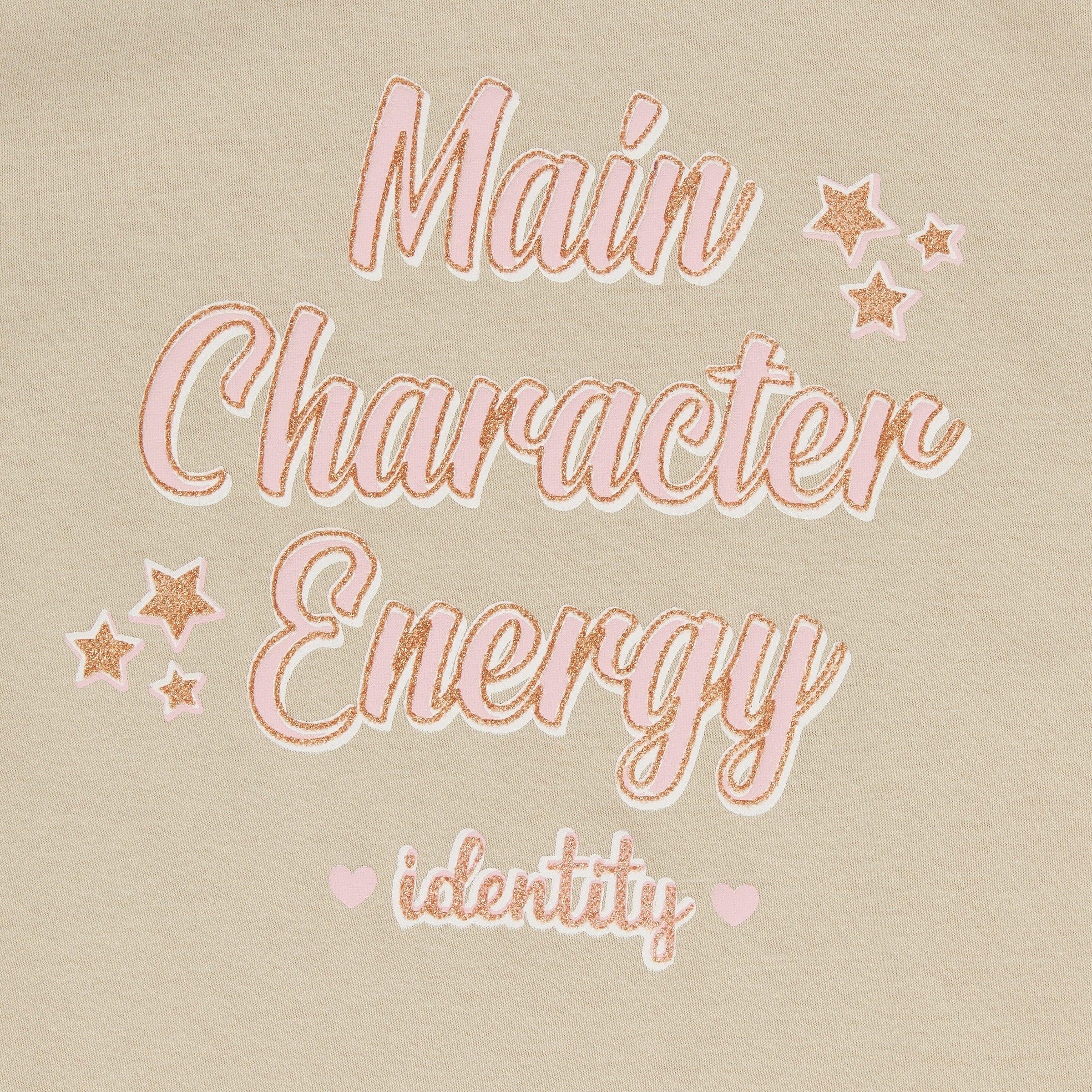Girls Beige Graphic T-shirt (3211925) | Identity