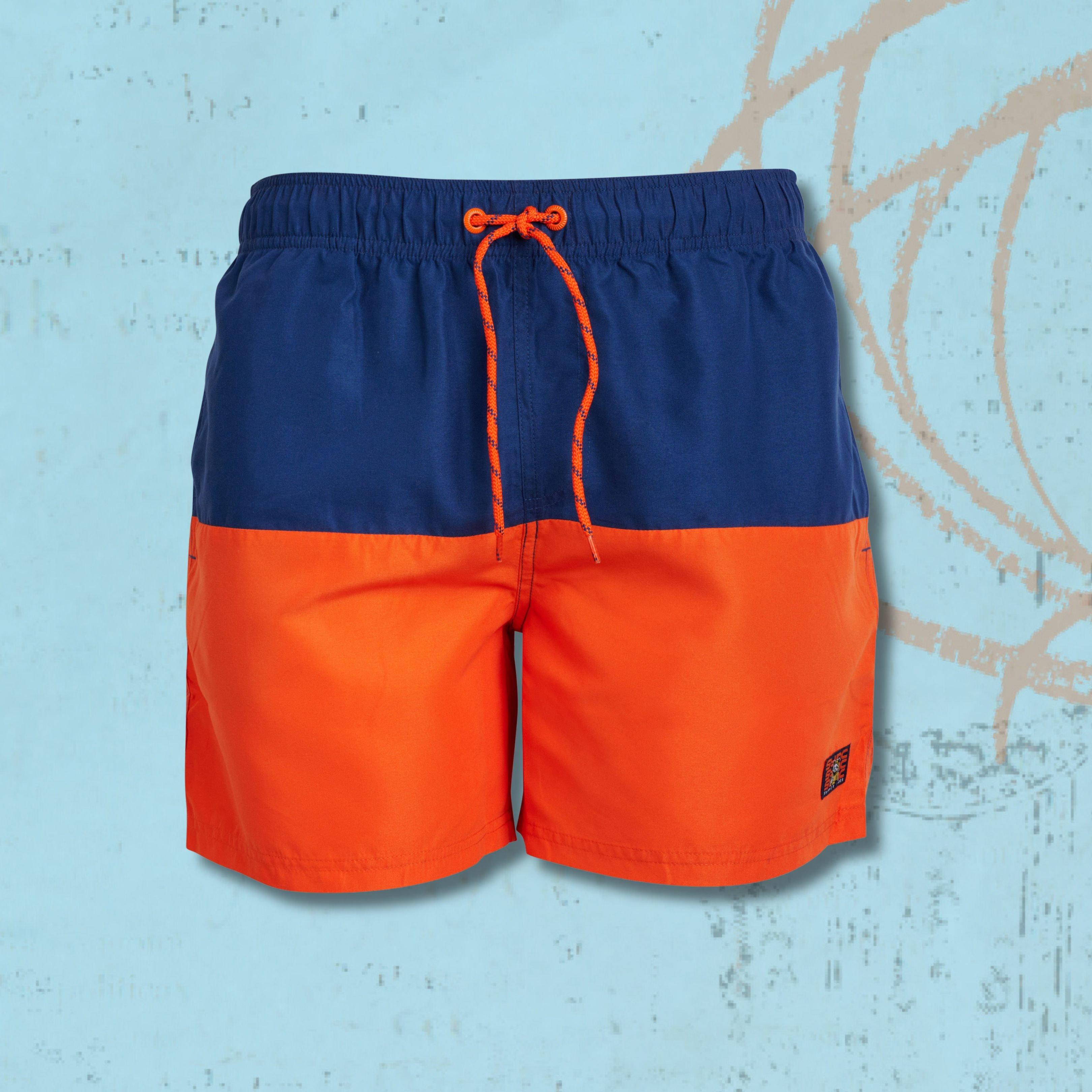 Orange And Navy Swim Shorts (3212152) | Identity X Sync