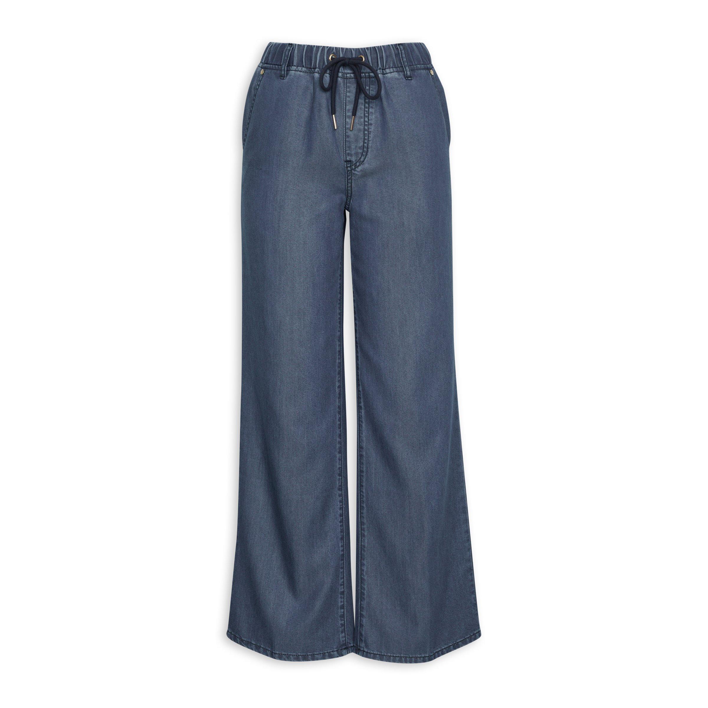 Blue Wide Leg Jeans with Drawstrings (3212175) | Inwear