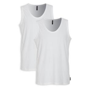 2-pack White Vests