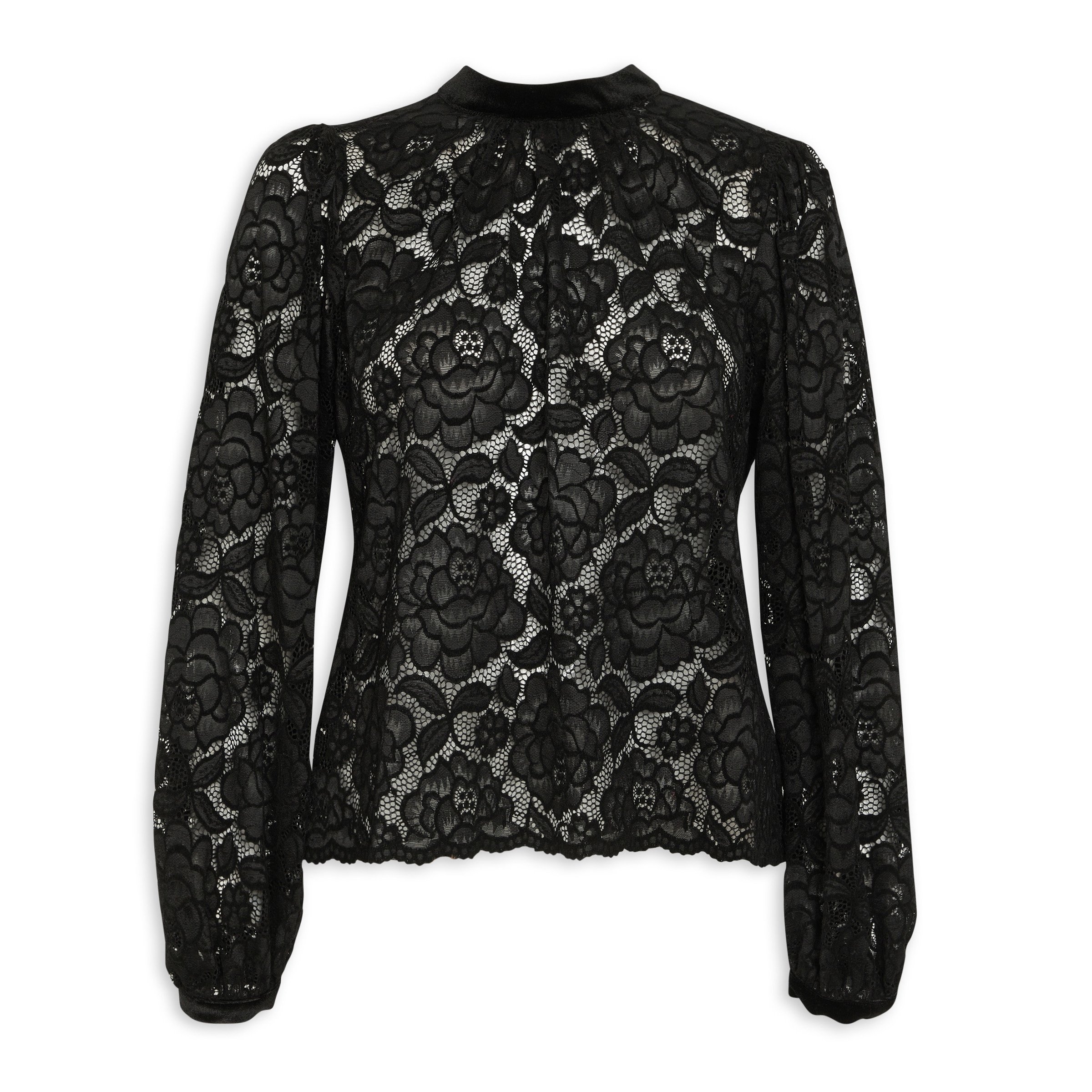 theredthread S framed lace tops black