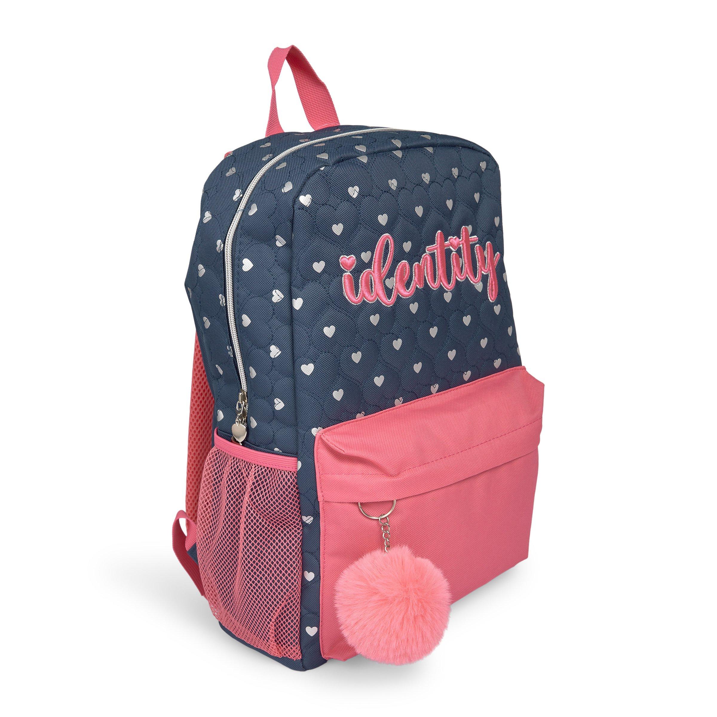 Girls Pink Backpack with Pompom (3212669) | Identity
