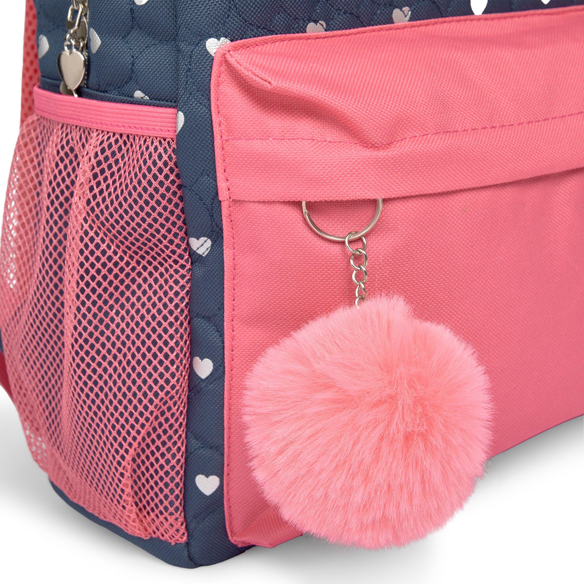 【pom.pom様】calin multi parents backpack Girls Pink Backpack with Pompom (3212669) | Identity