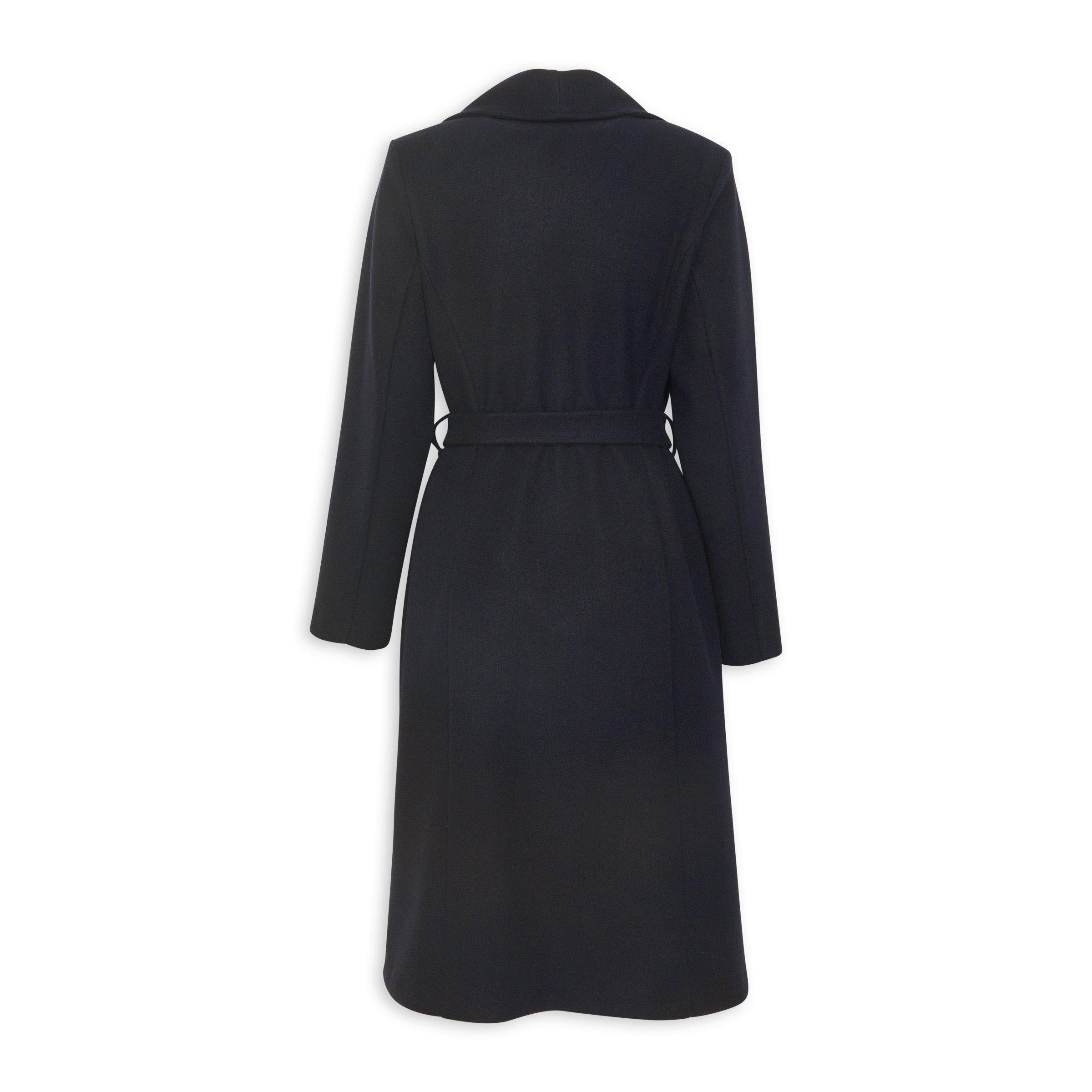Navy Coat with Tie Belt (3212758) | Identity