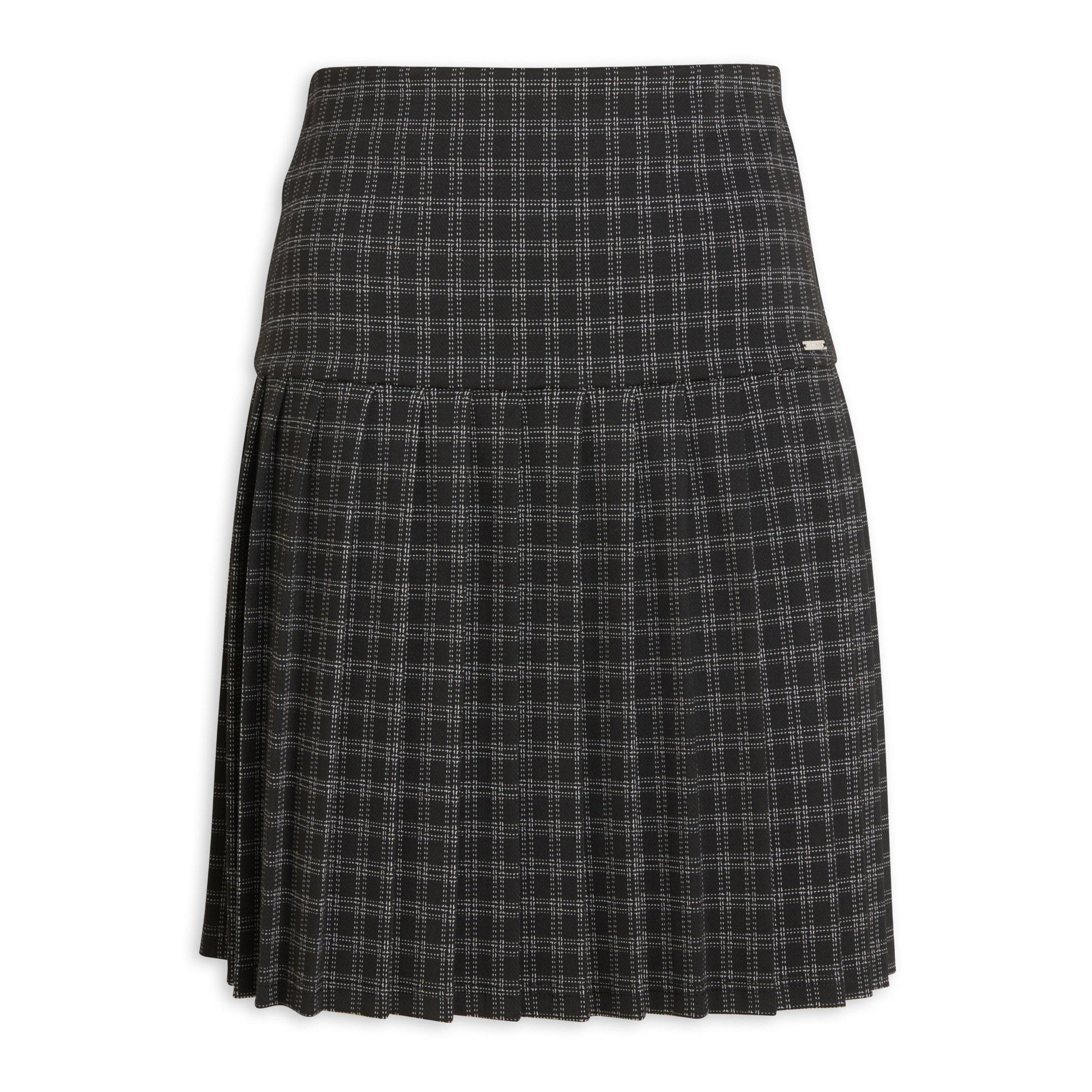 Black Check Pleated Skirt (3213913) | Daniel Hechter