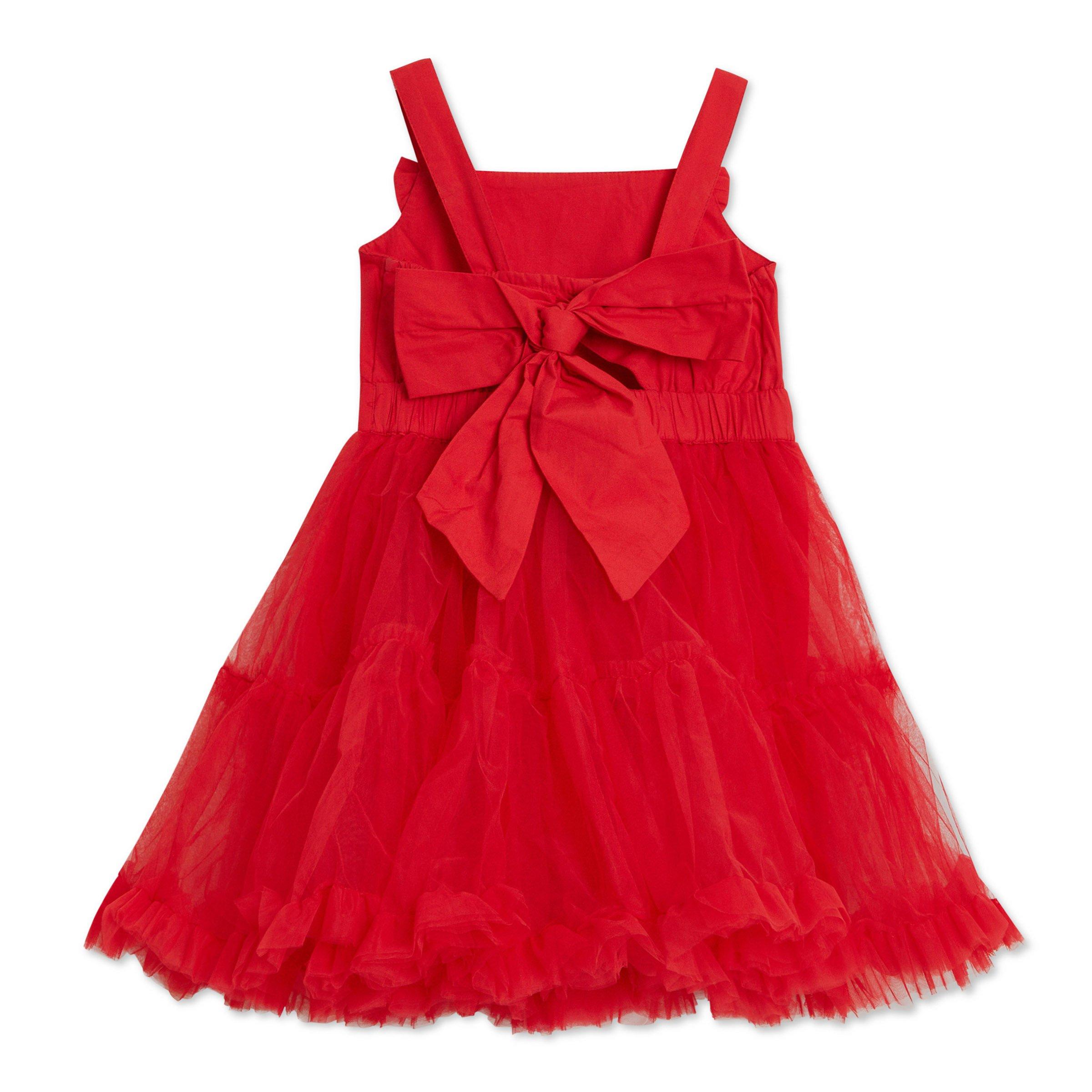 Kid Girls Red Mesh Dress (3214248) | Naartjie