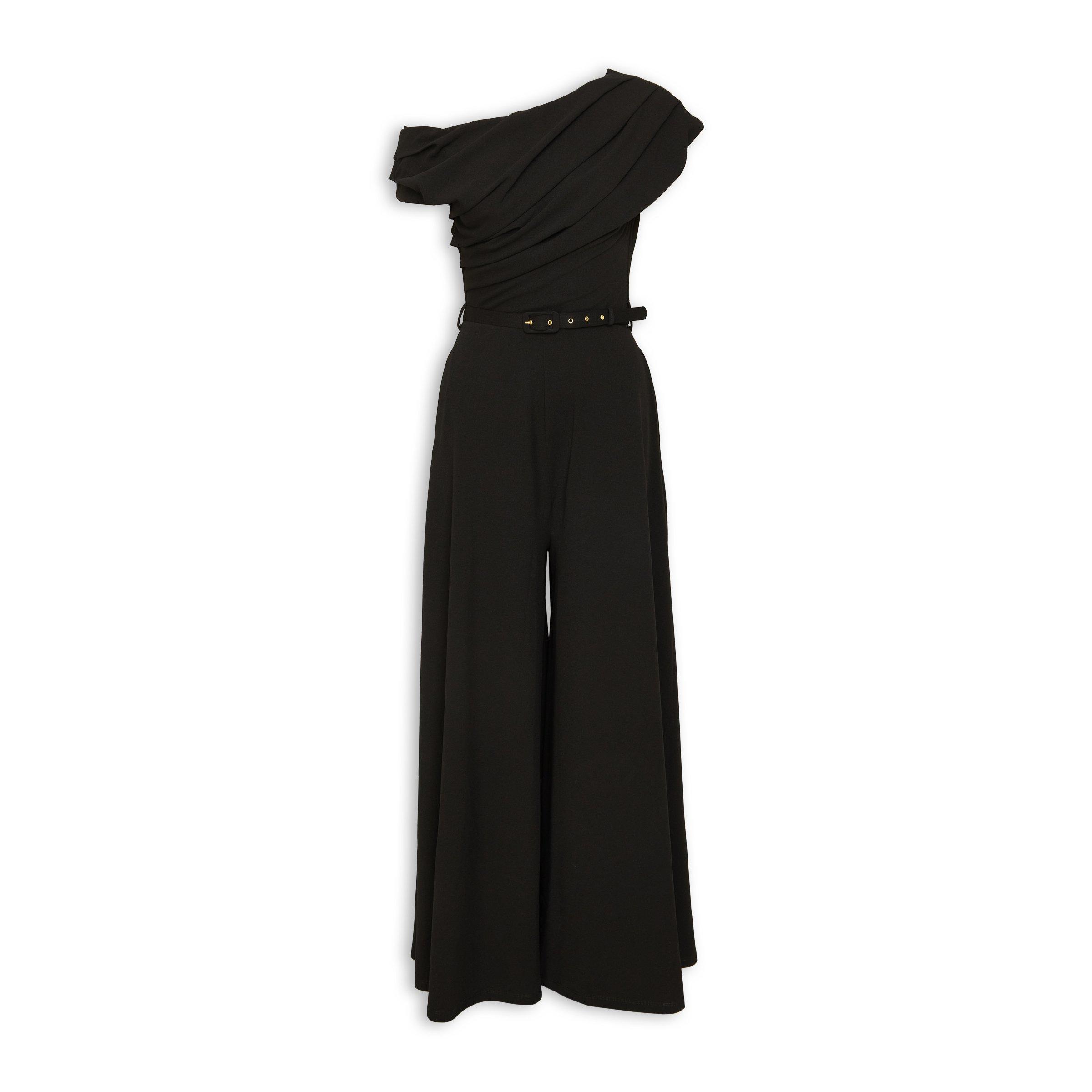 Black Drop Shoulder Jumpsuit (3216282) | X&O Ladies