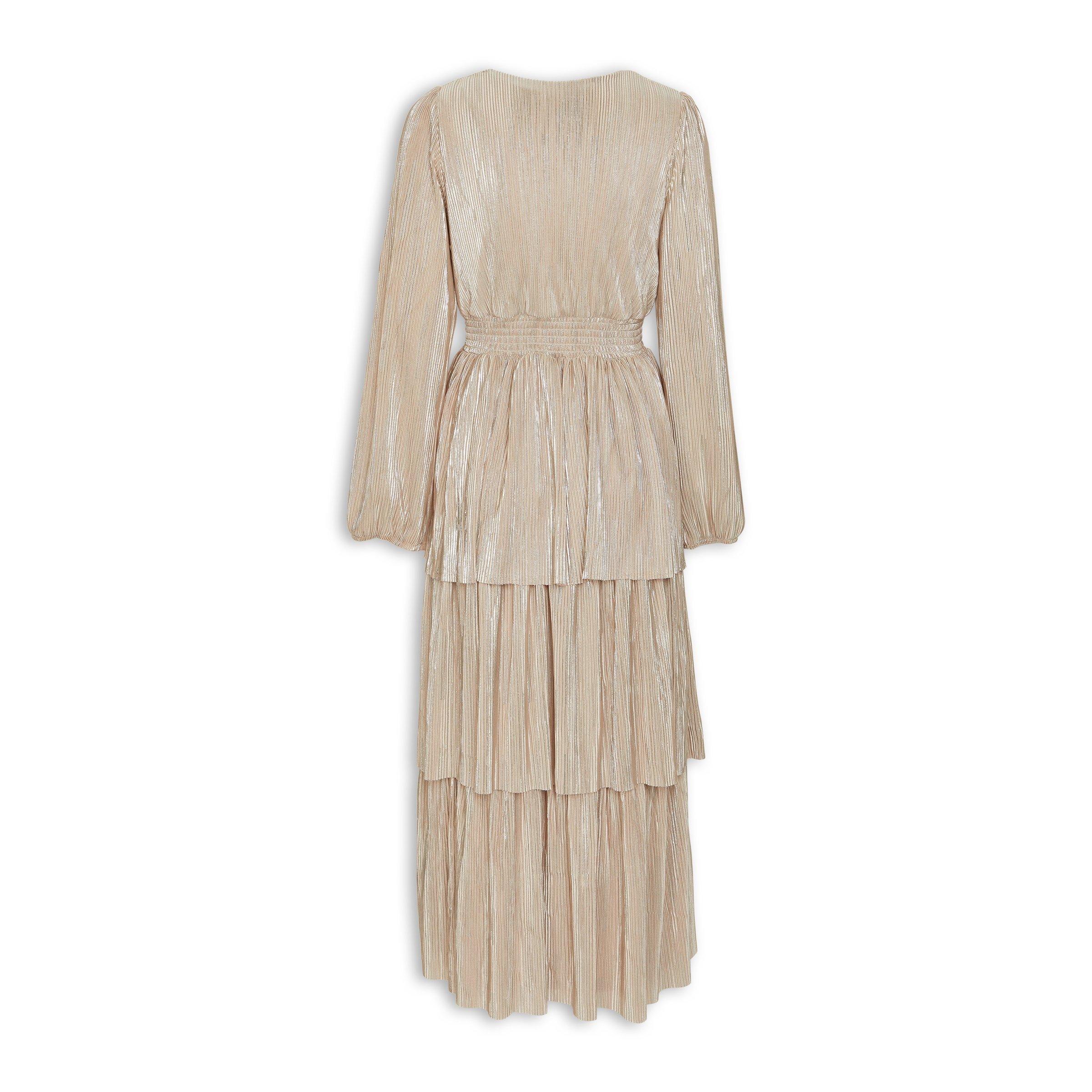 Dusty Pink Plisse Tiered Dress (3216330) | RSVP