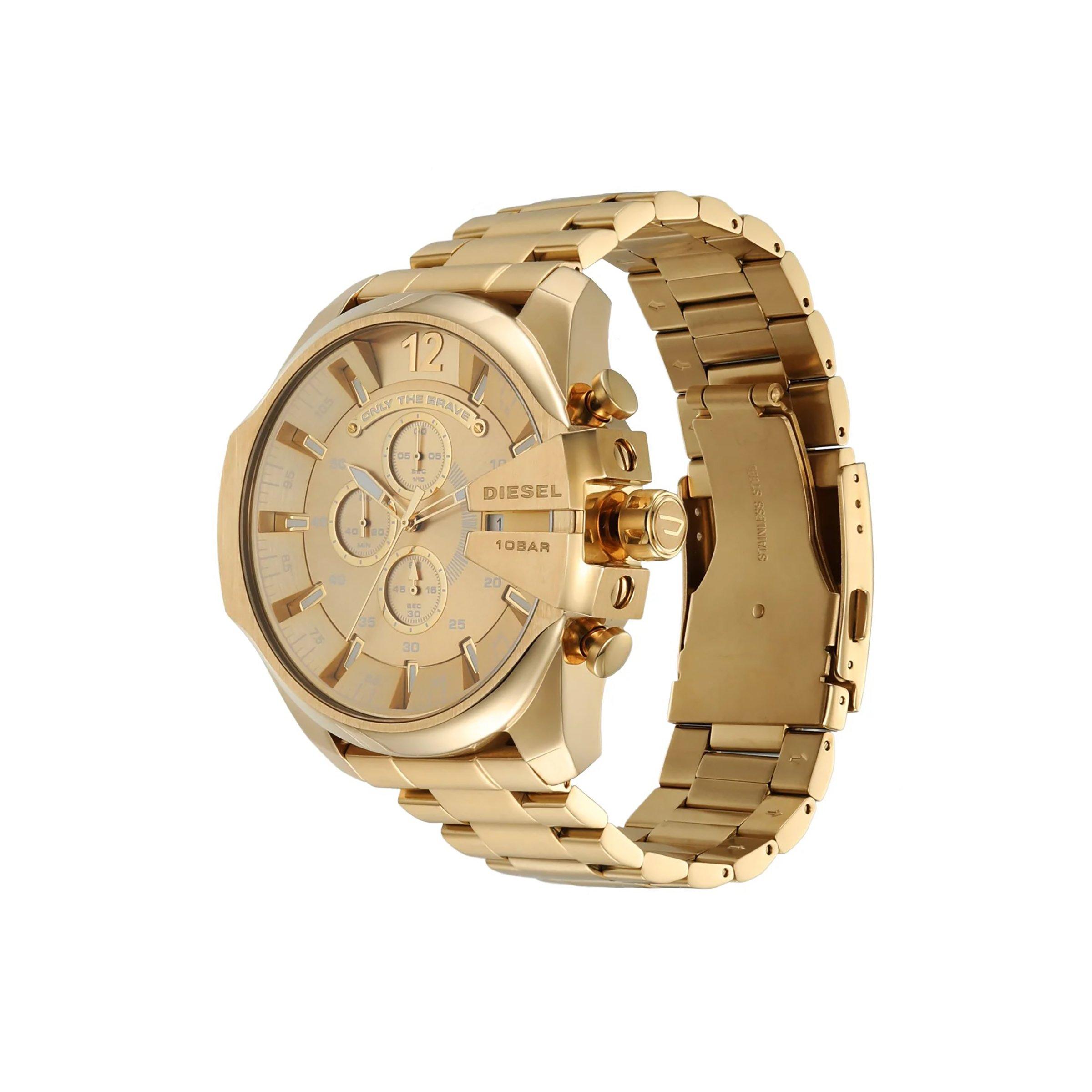 Gold Mega Chief Metal Watch (3217770) | Diesel