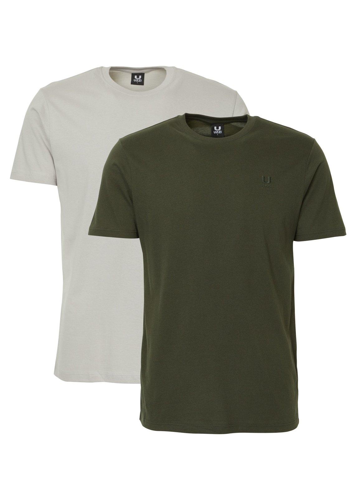 Fatigue and Grey 2-Pack Basic T-Shirt (3217795) | UZZI
