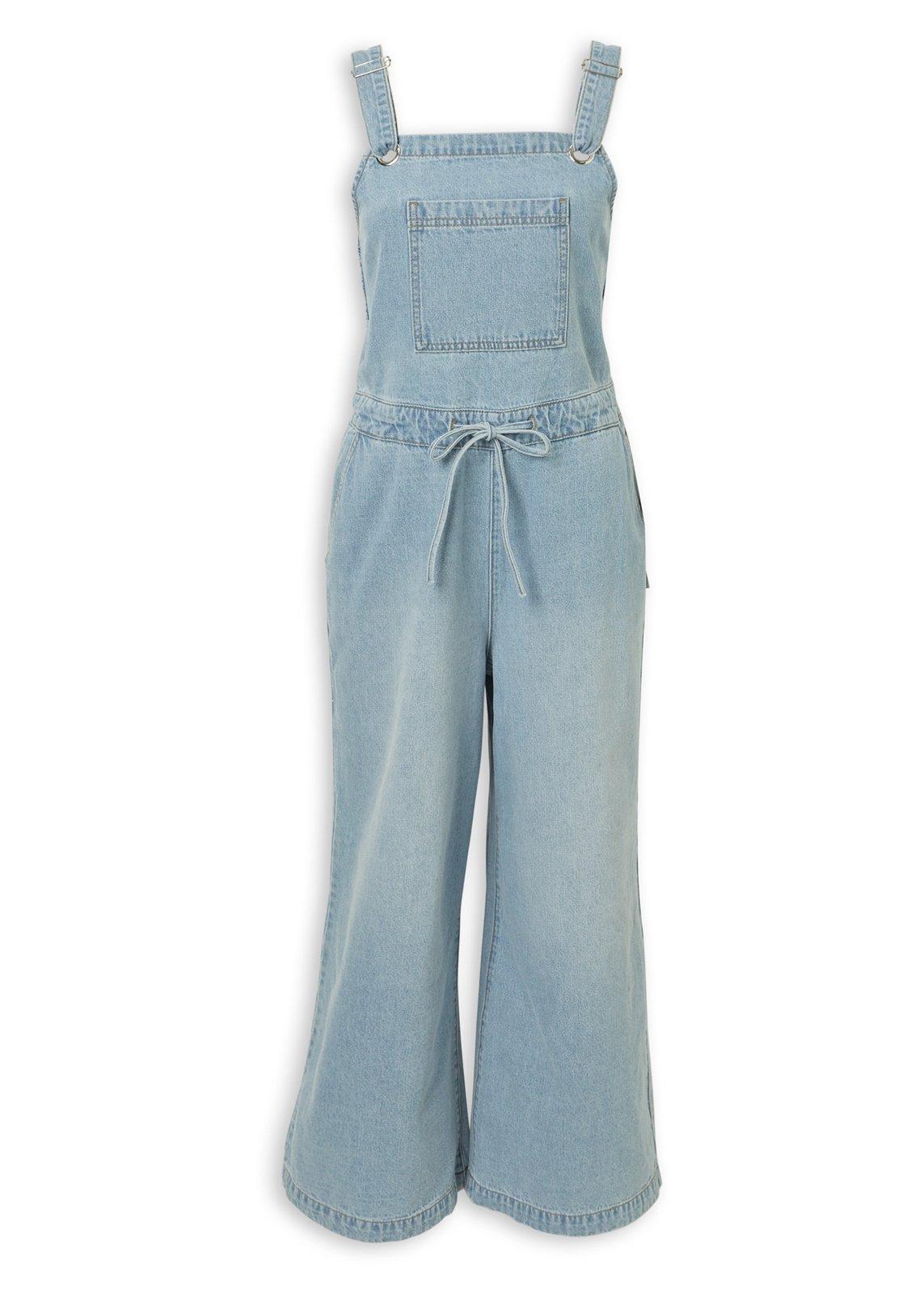 Denim Blue Wide Leg Dungaree (3217999) | TRS