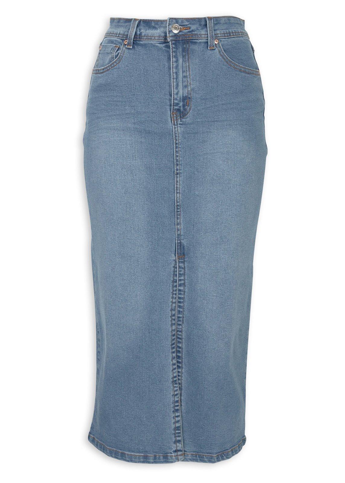 Light Wash Denim Maxi Skirt (3218332) | OUTBACK RED