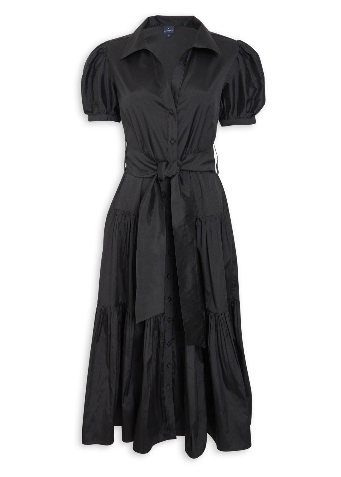 Black Shirtdress with Waist Tie (3218405) | Daniel Hechter