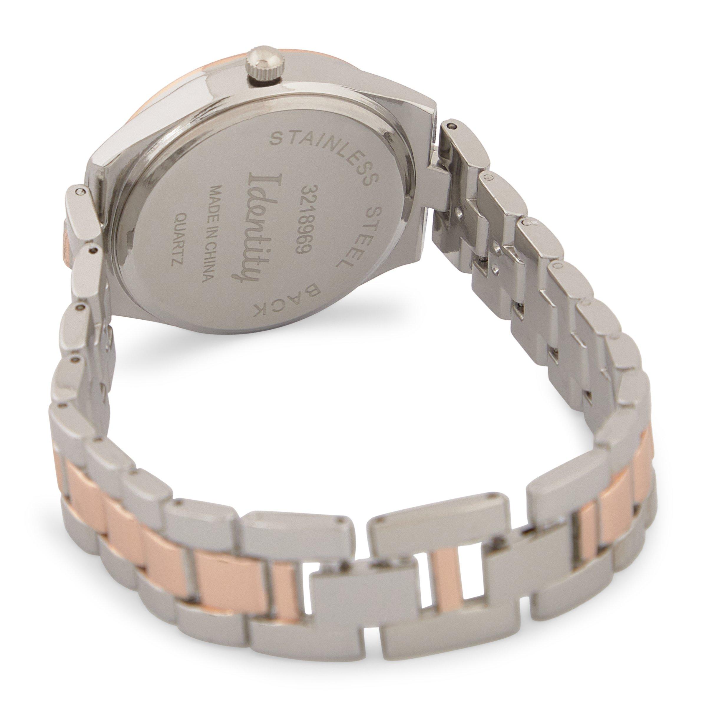 Silver and Rose Gold Link Watch (3218969) | Identity