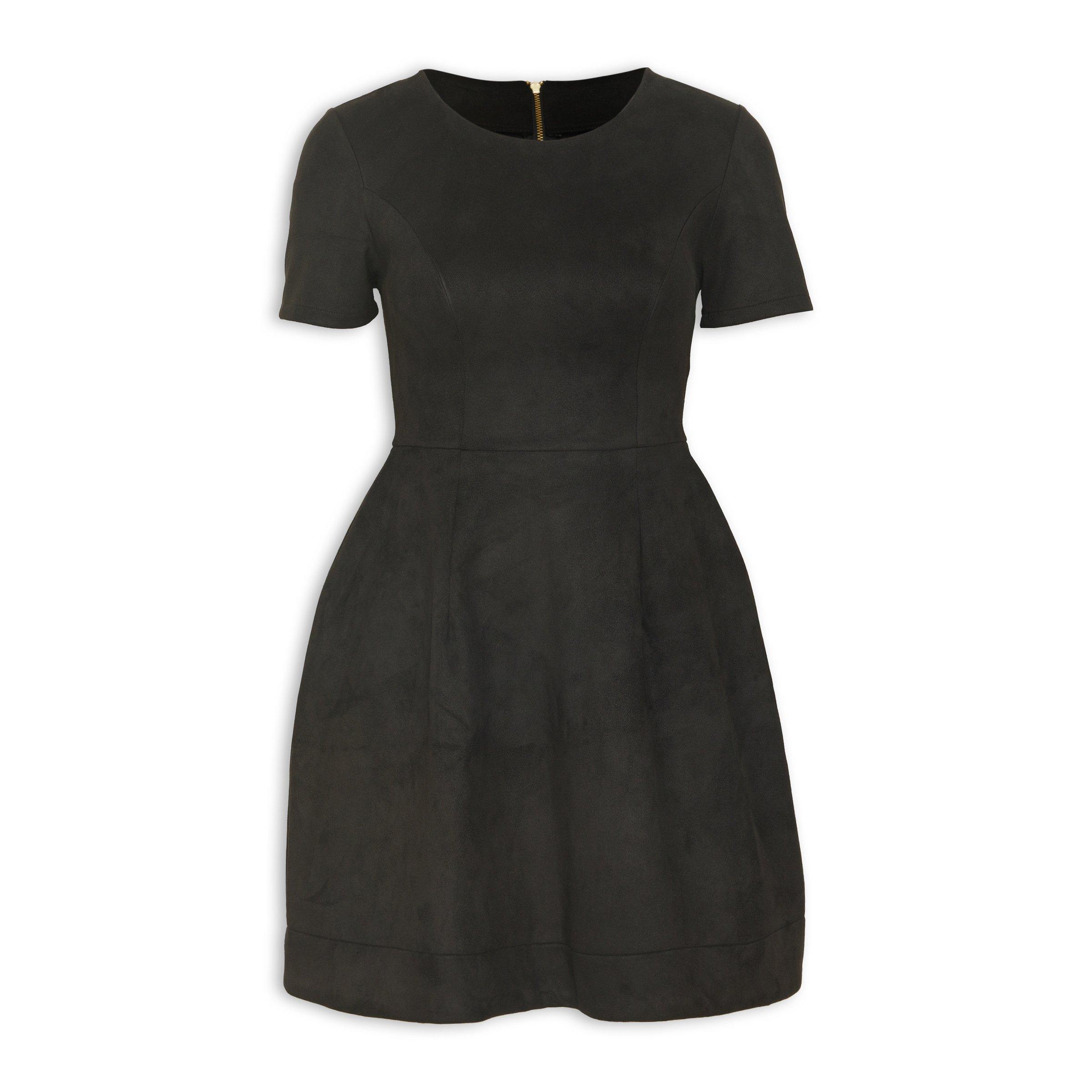 Black Suede Mini Dress (3219276) | X&O Ladies