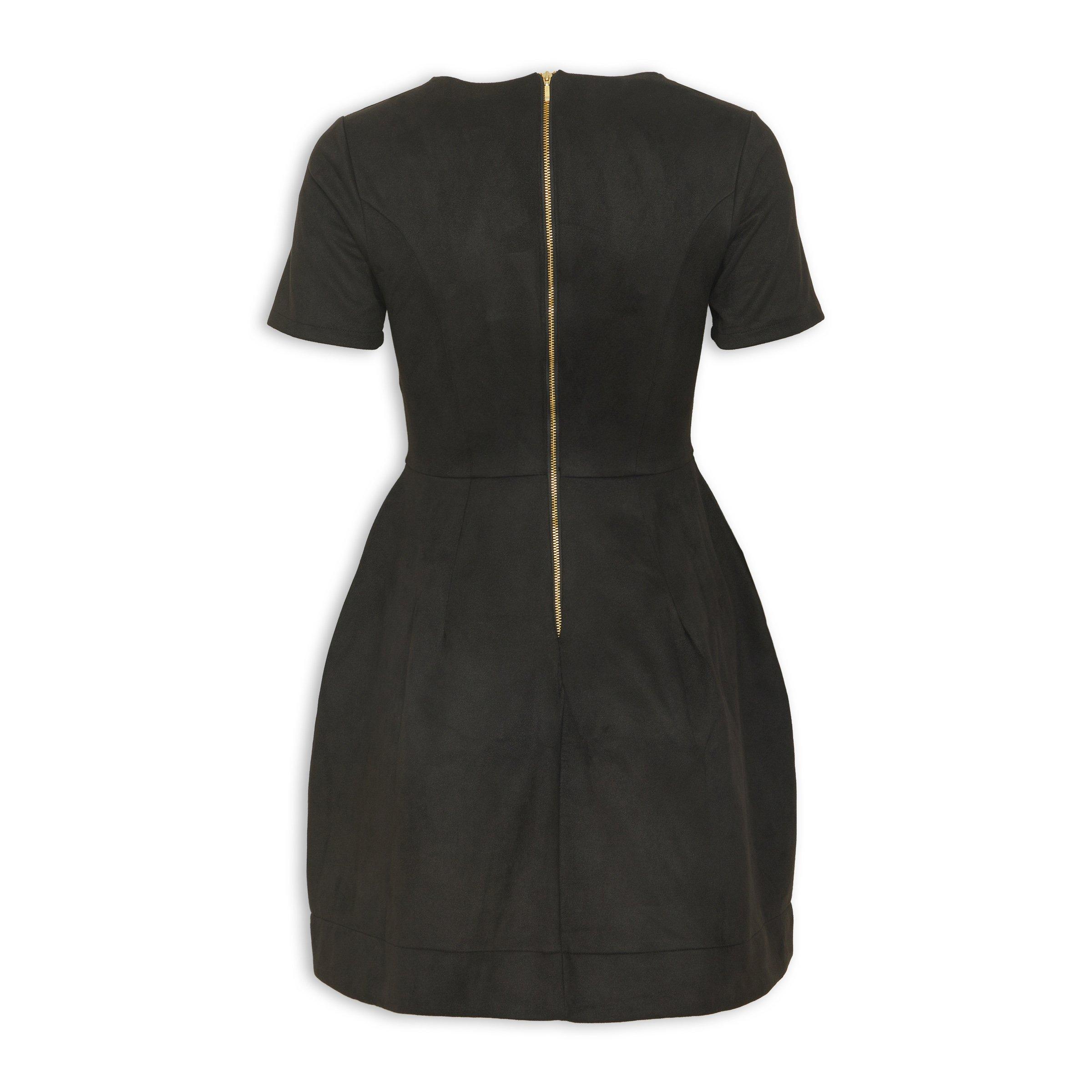 Black Suede Mini Dress (3219276) | X&O Ladies