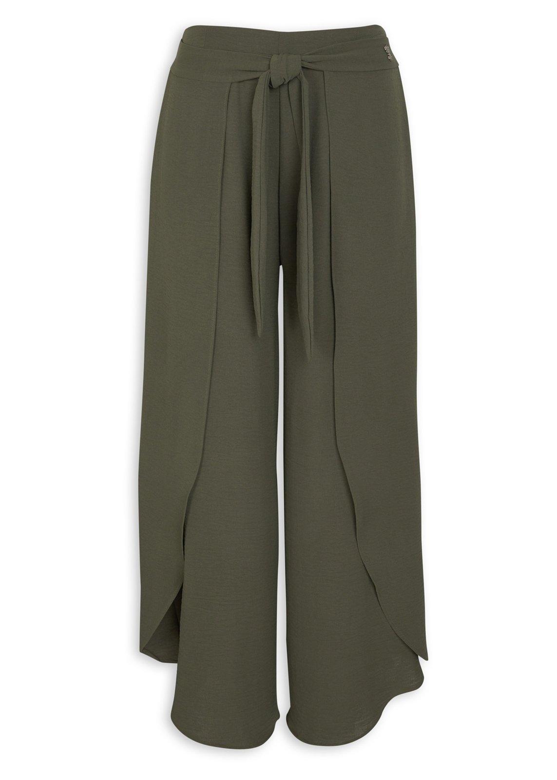 Green Wide Leg Belted Pants (3219288) | Ginger Mary
