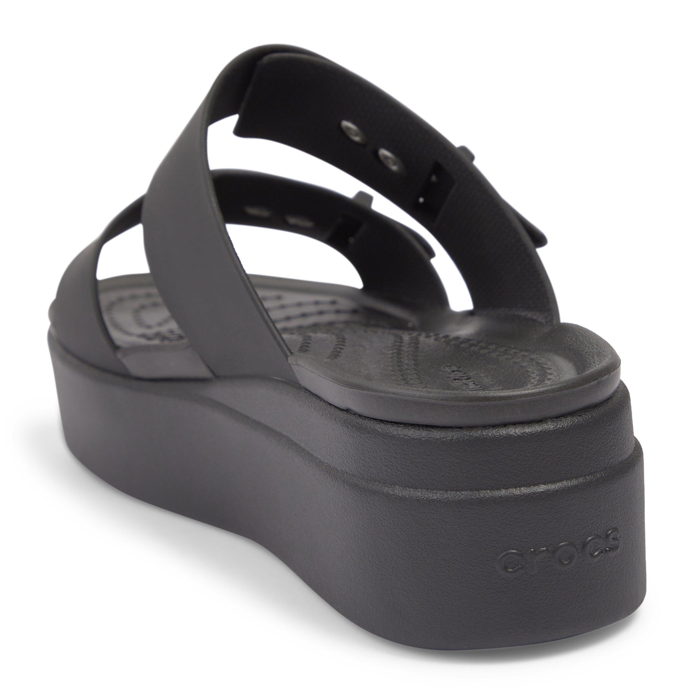 Black Brooklyn Buckle Low Wedge (3219733) | Crocs