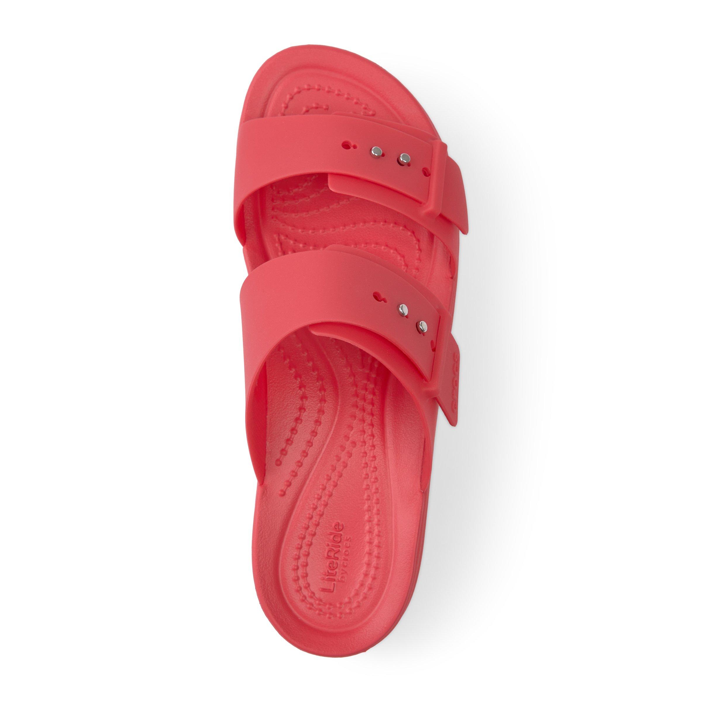 Red Brooklyn Buckle Low Wedge Sandal (3219747) | Crocs