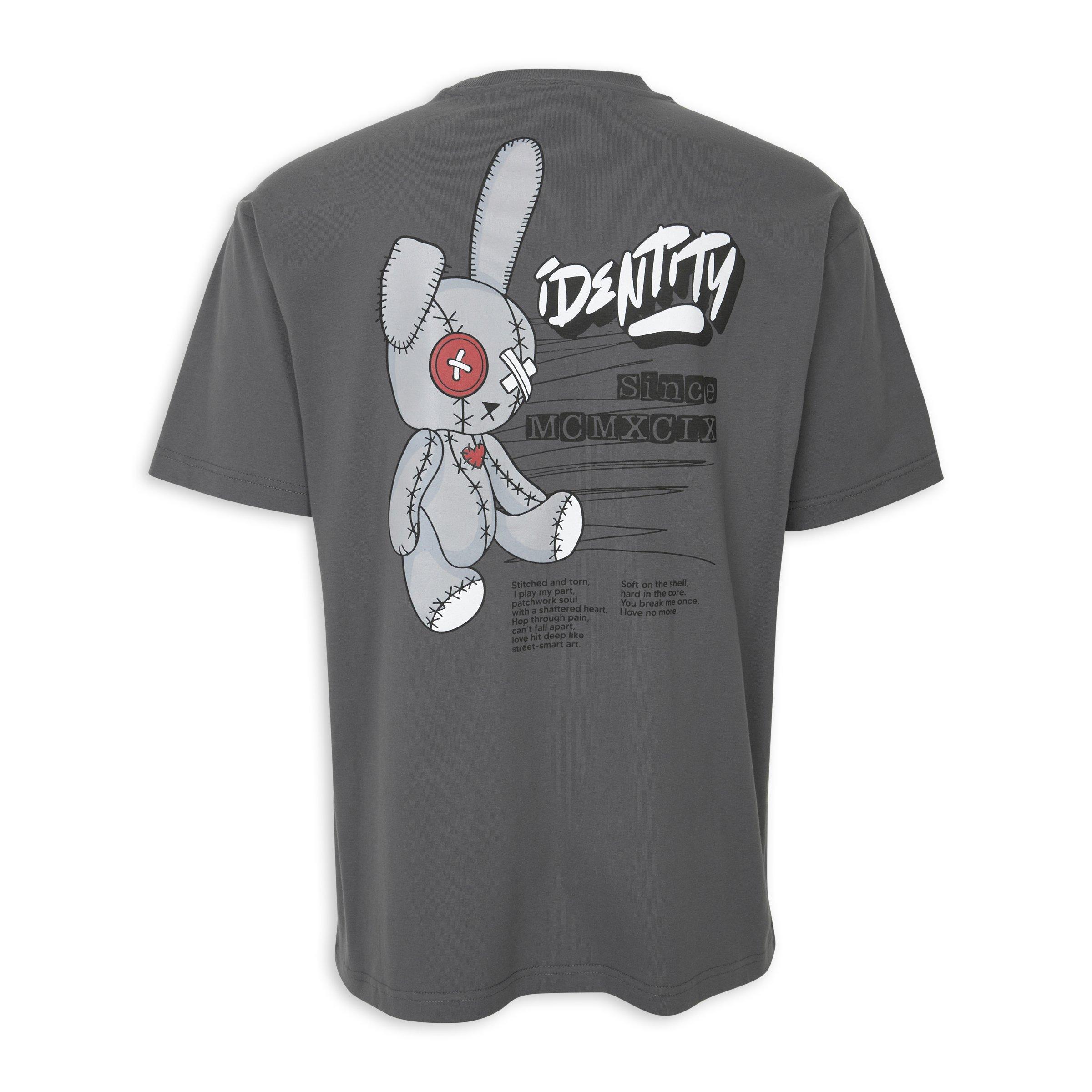 Charcoal Grey Graphic T-shirt (3219914) | Identity
