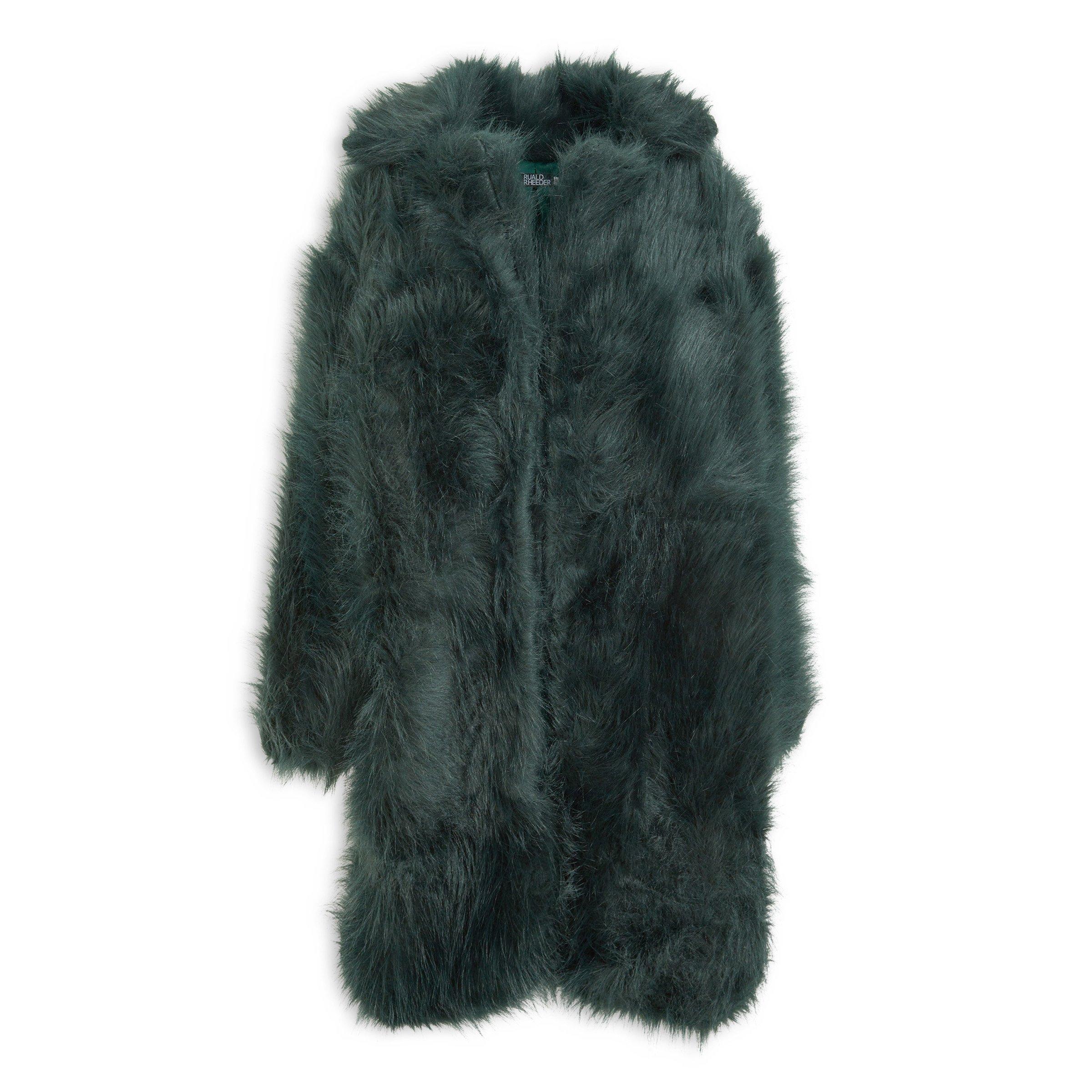 EMODA 【VEQUM】ECO FUR COAT（Long black coat with fur collar