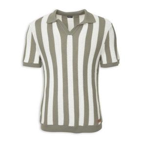 トップス lapeaudegem shirt collar knit outer Straight Cut Polo Collar Short Sleeve Sweater T-Shirt