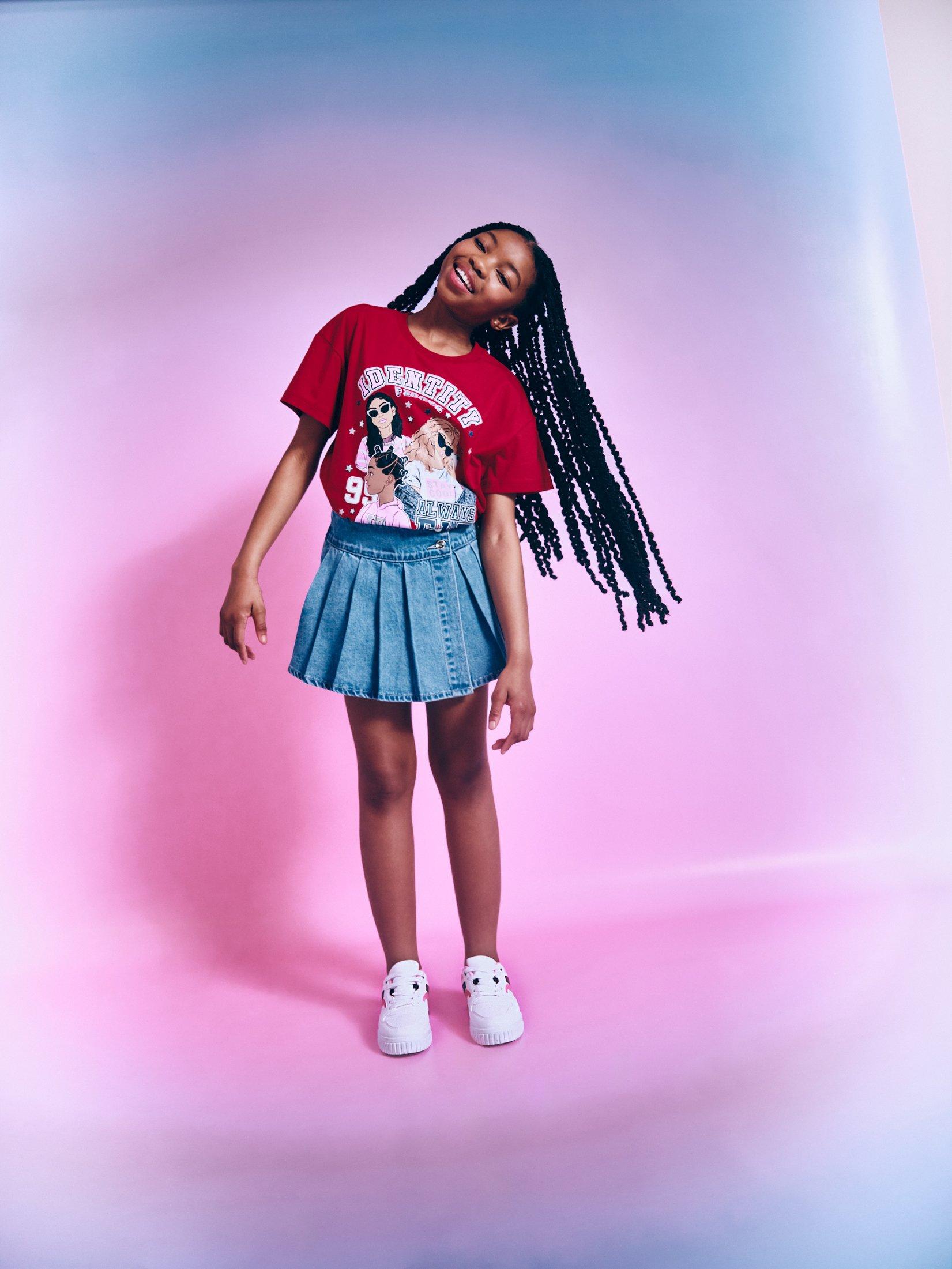 Girls Red Oversized T-shirt (3220278) | Identity
