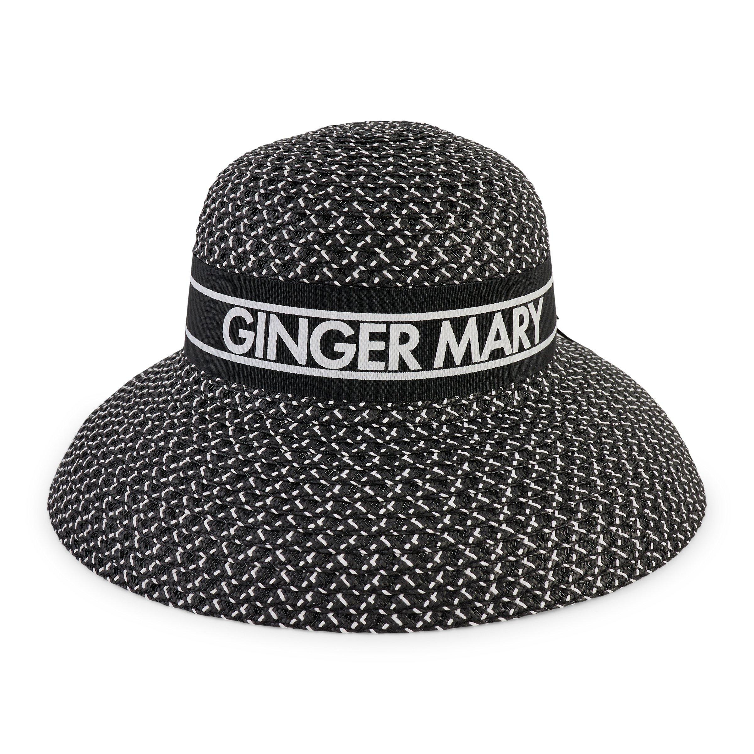 Black and White Straw Cloche Hat (3220589) | Ginger Mary