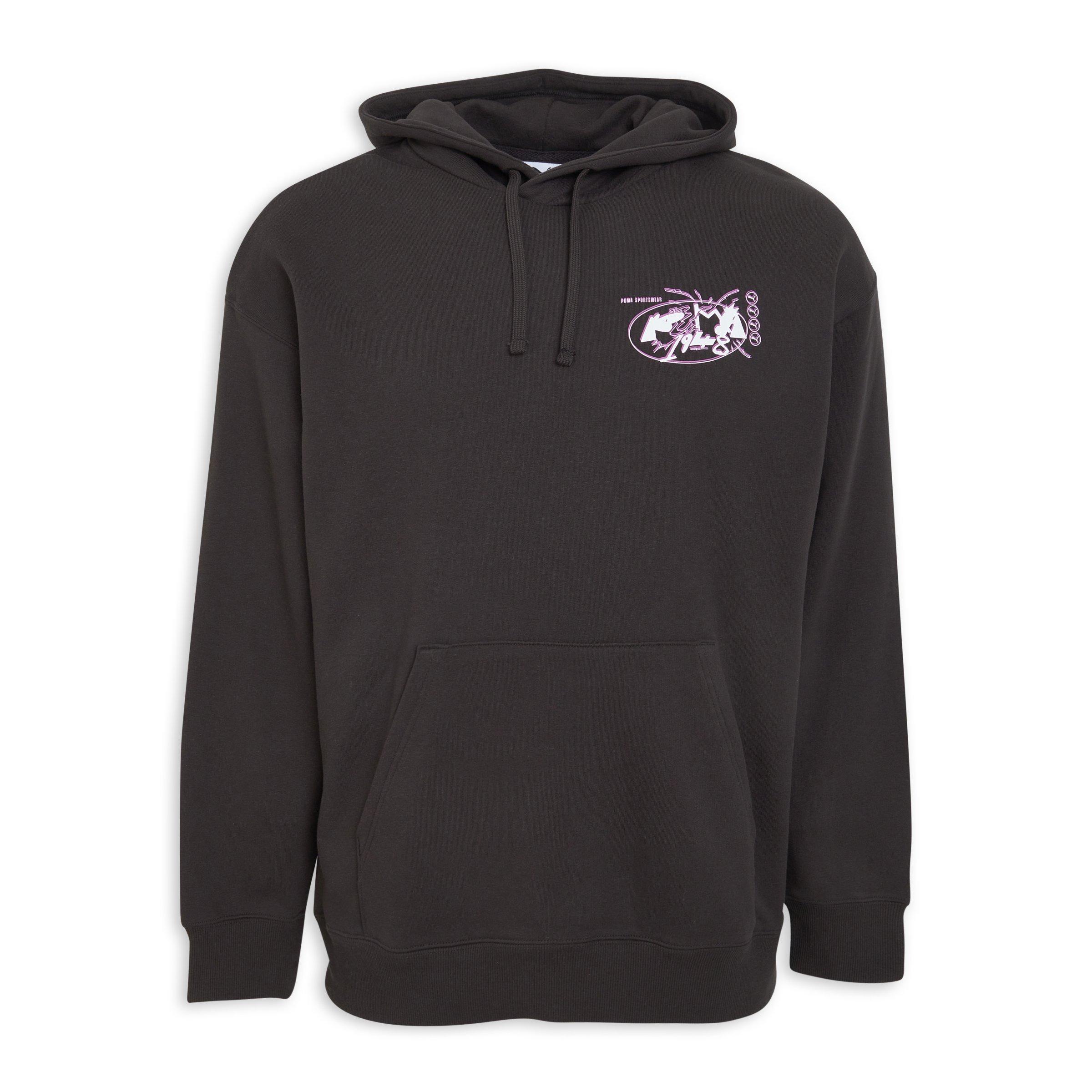 Black Relaxed Graphic Hoodie (3220729) | Puma