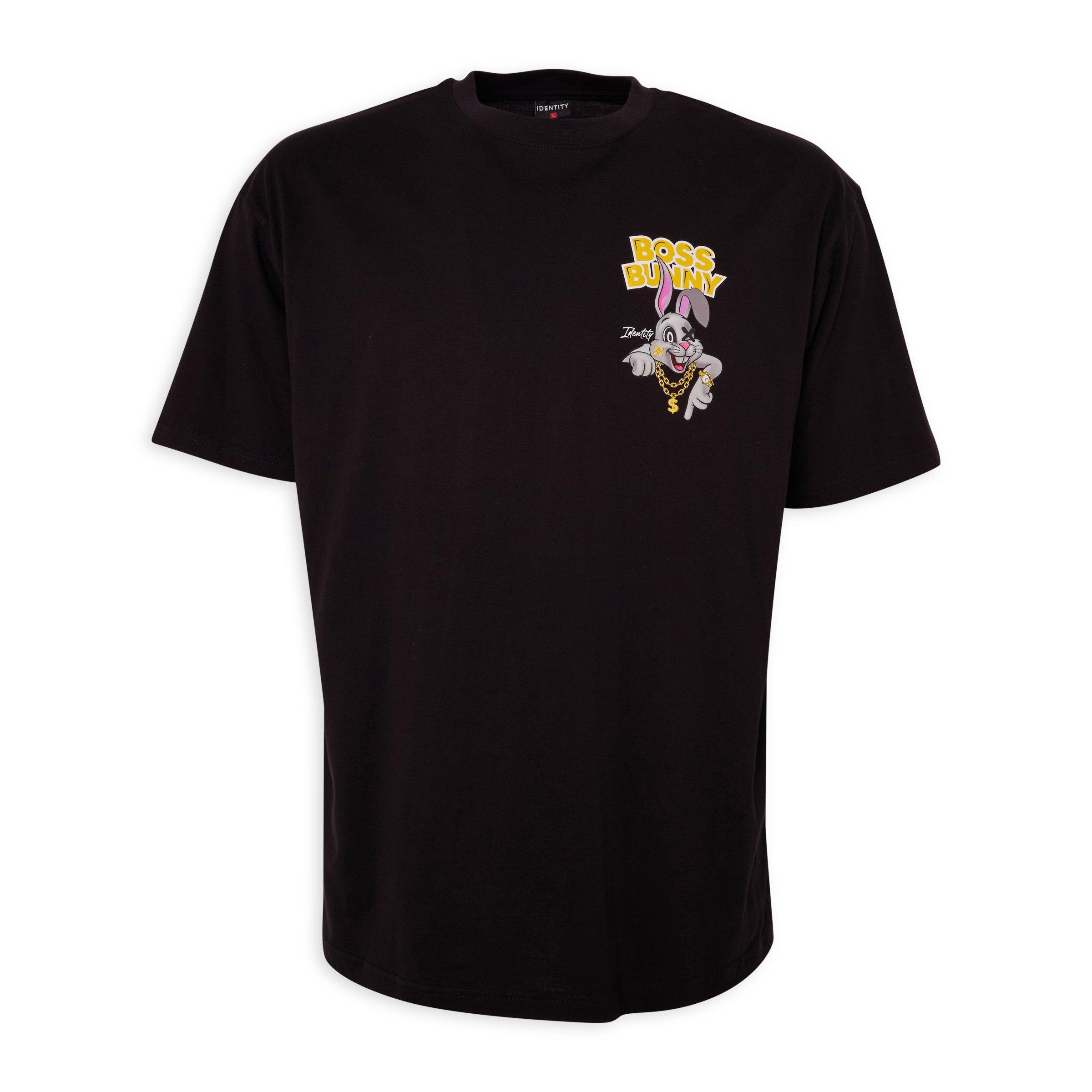 トップス everyone back logo border tee shirt M Black Back and Front Print T-shirt (3220790) | Identity