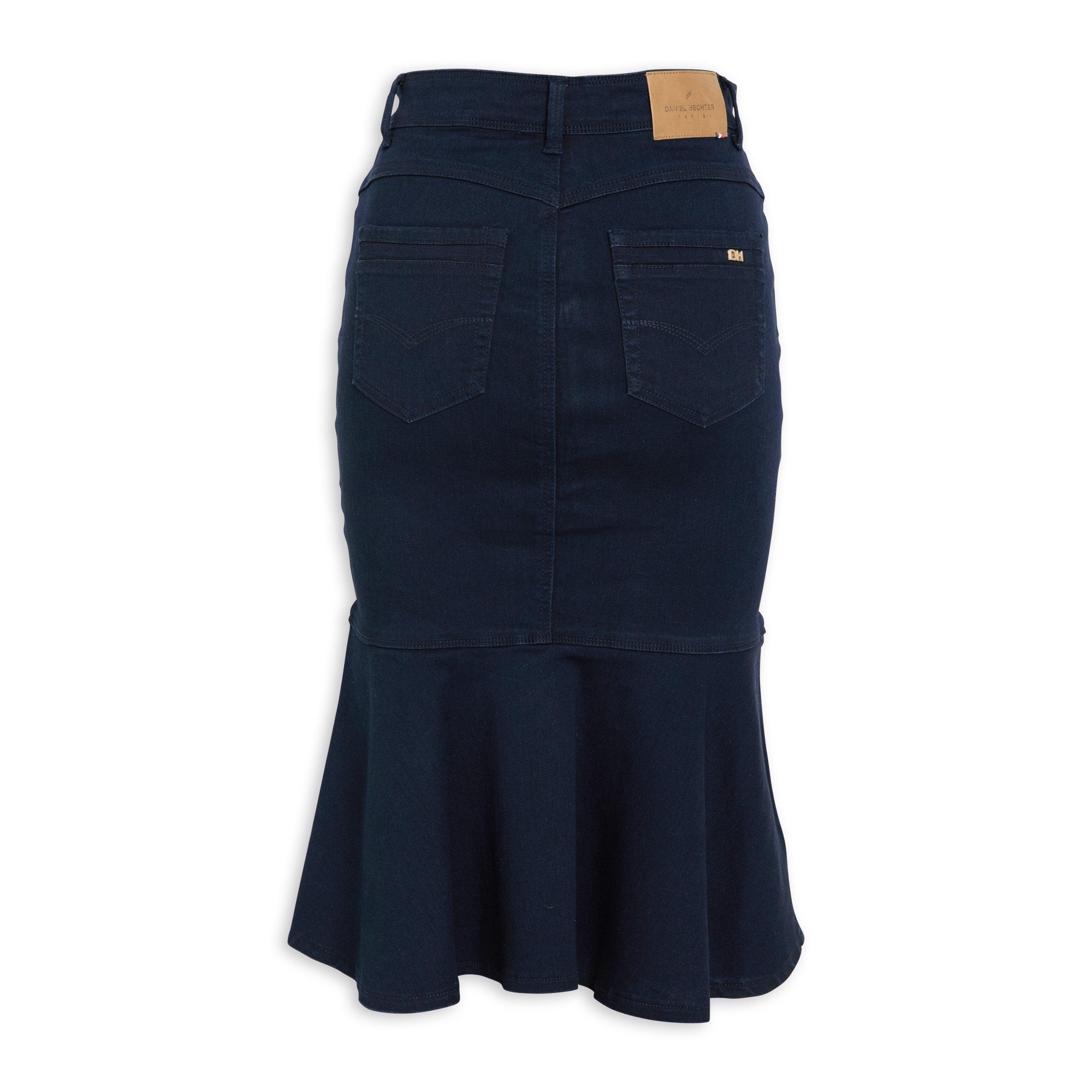 Navy Denim Trumpet Skirt (3221181) | Daniel Hechter