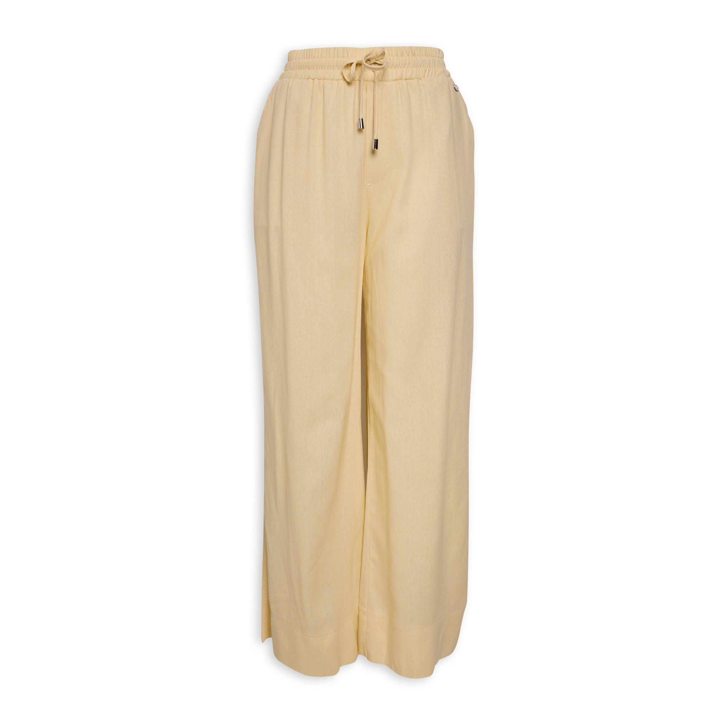 Butter Yellow Wide Leg Pants (3221326) | Identity