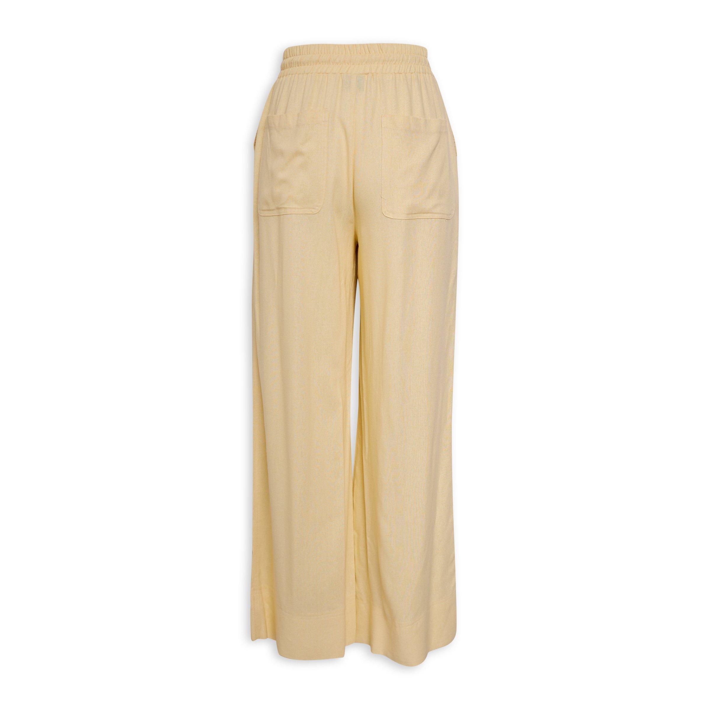 Butter Yellow Wide Leg Pants (3221326) | Identity