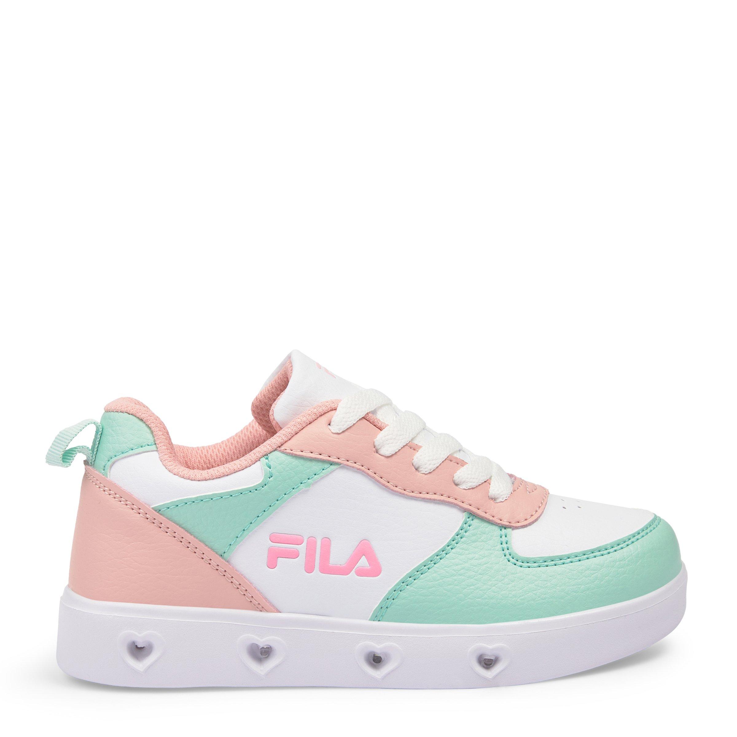 ラッキー White and Green Lucia Lights Sneakers (3221504) | Fila Kids