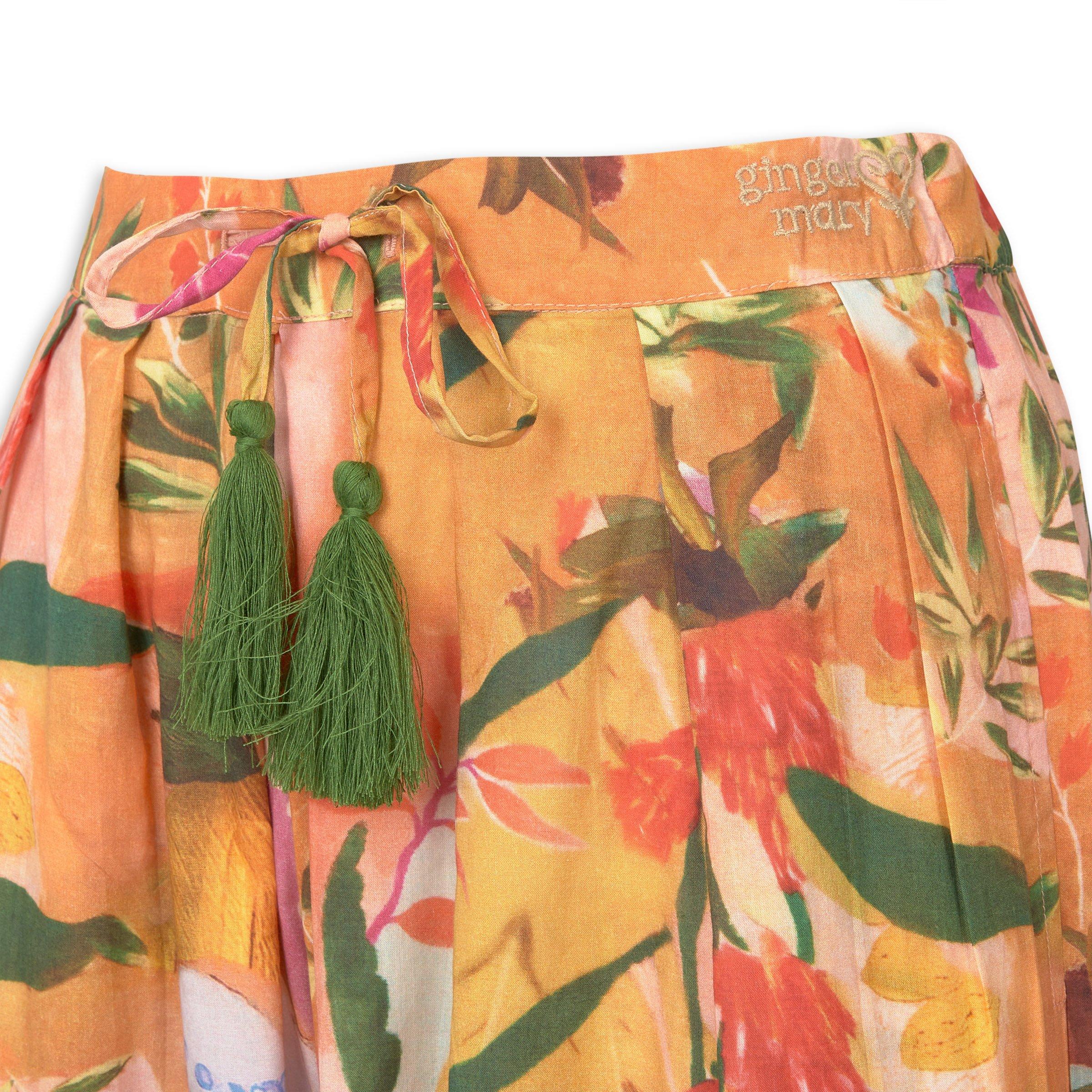 Orange Tropical Print Harem Pants (3221658) | Ginger Mary