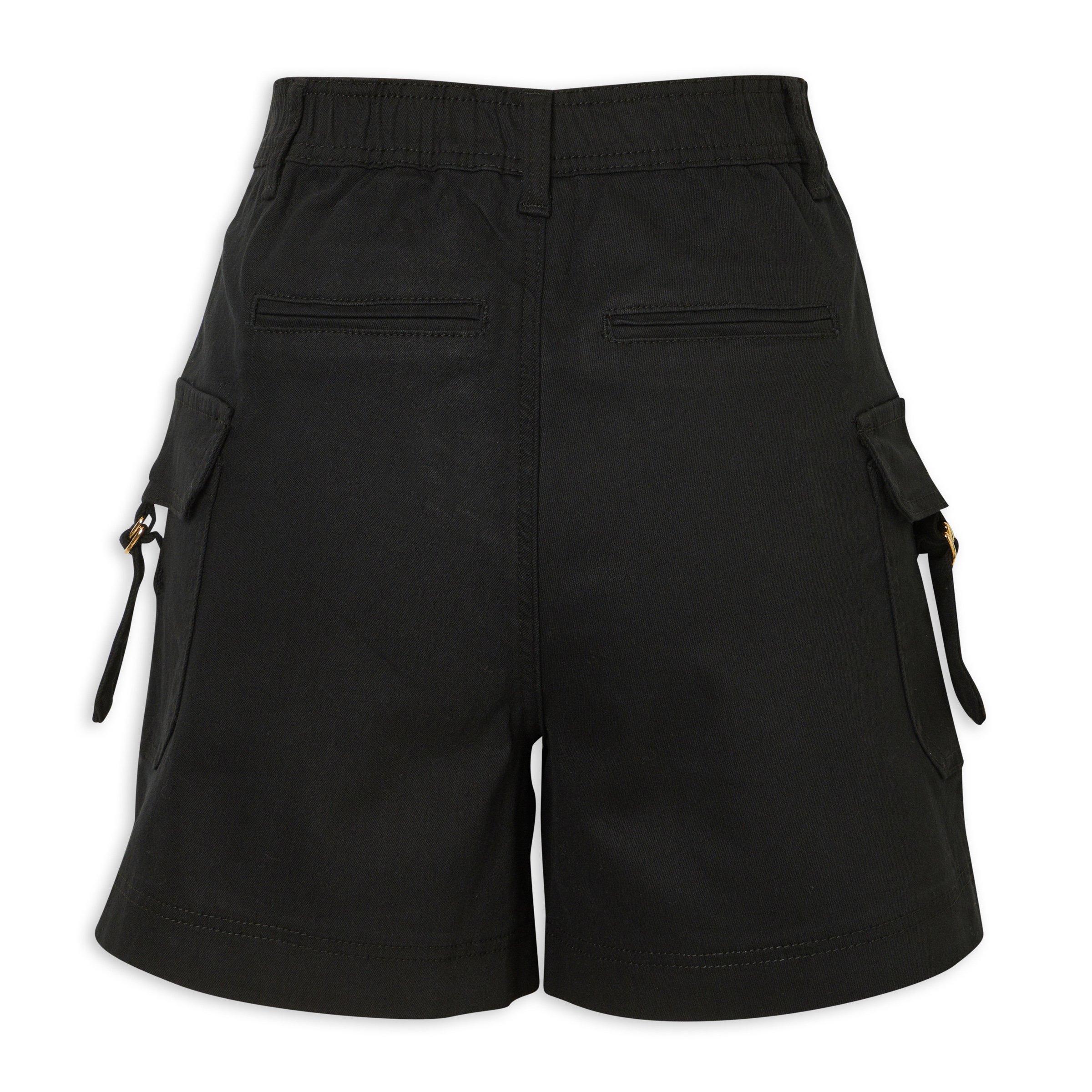 Black Mid Thigh Utility Shorts (3221952) | Identity
