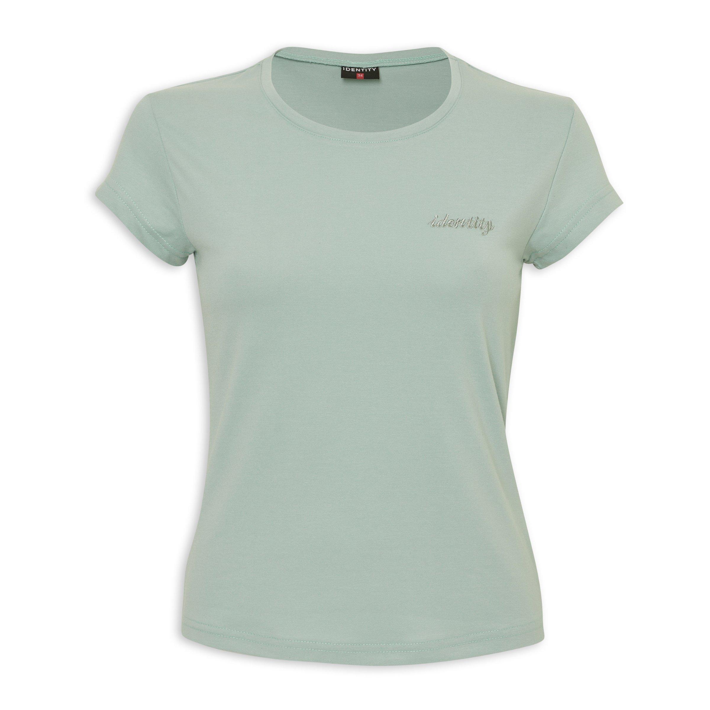 Sage Green Poly Cotton T-shirt (3221956) | Identity