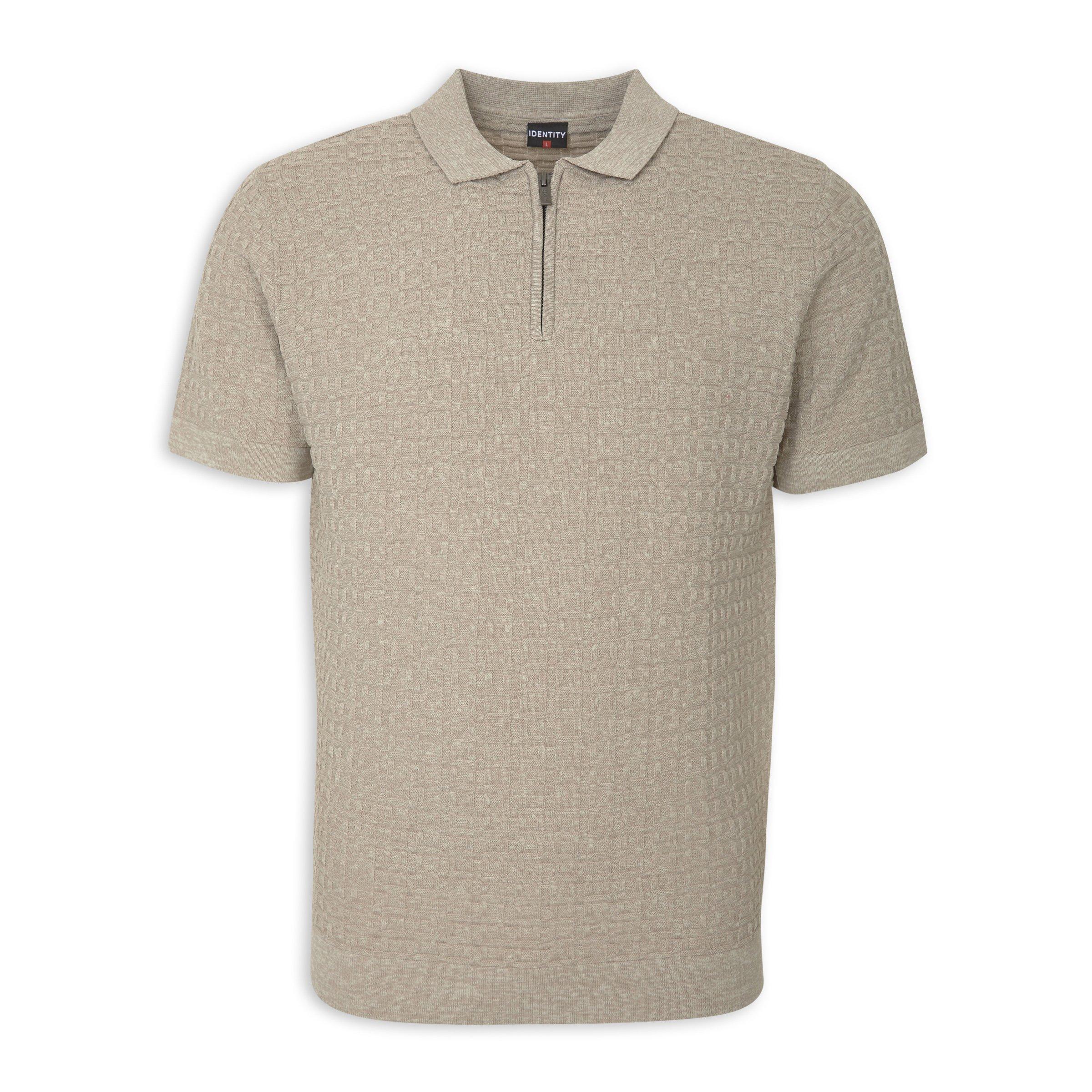 Beige Quarter-zip Golfer Jersey (3222092) | Identity