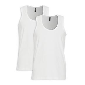 2-pack White Vests