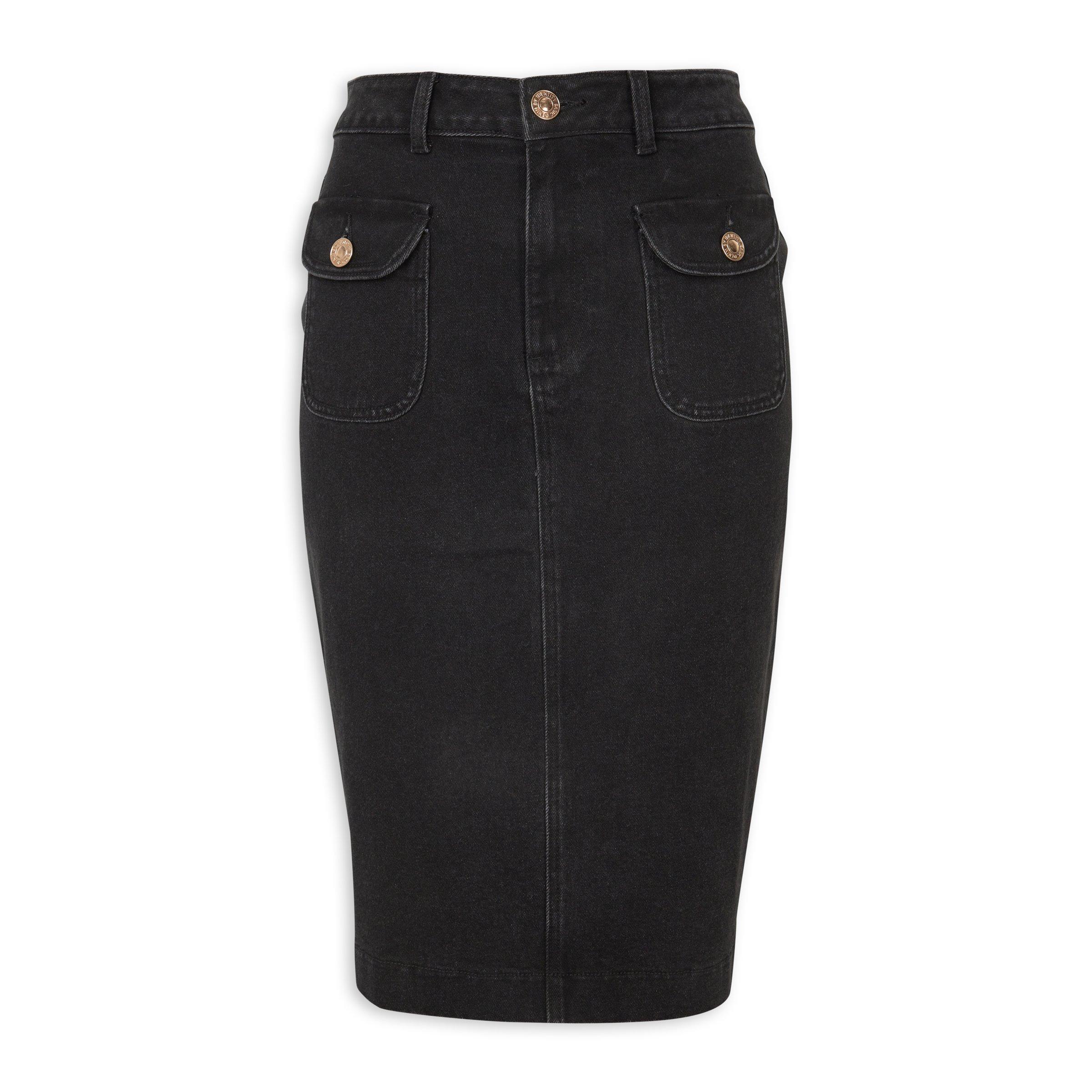 Black Denim Pencil Skirt (3222629) | Identity