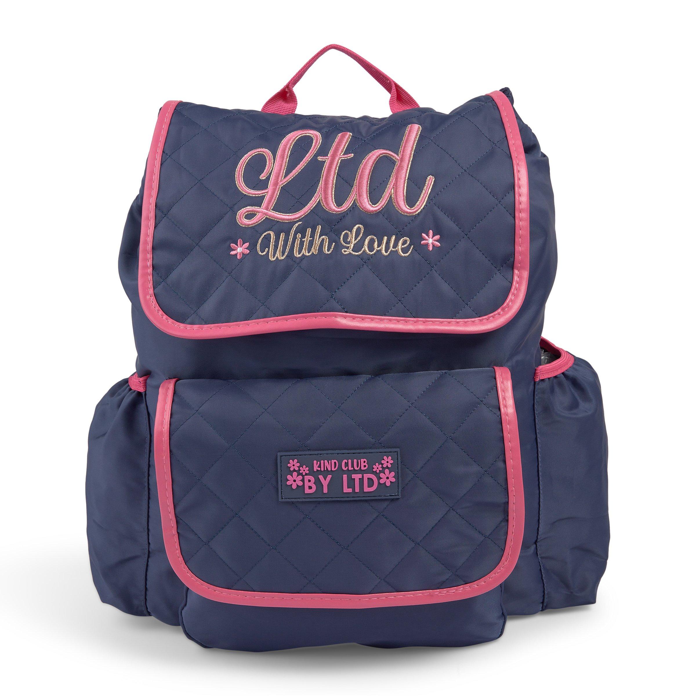 Girls Navy Quilted Backpack (3222935) | LTD Kids