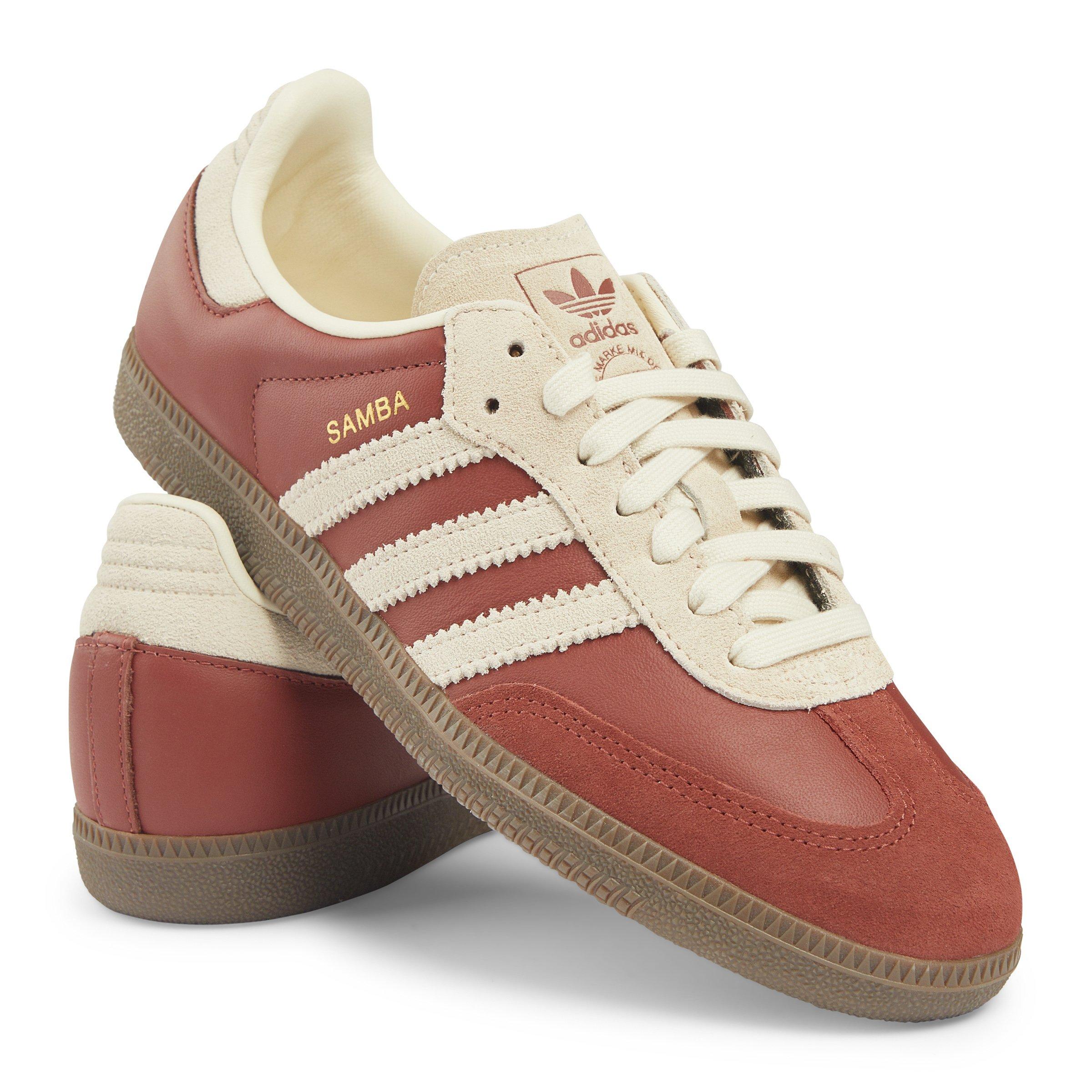 adidas gazelle silver green womens adidas JP5330 Samba OG Maroon Sand Strata Pony Womens Lifestyle Shoe
