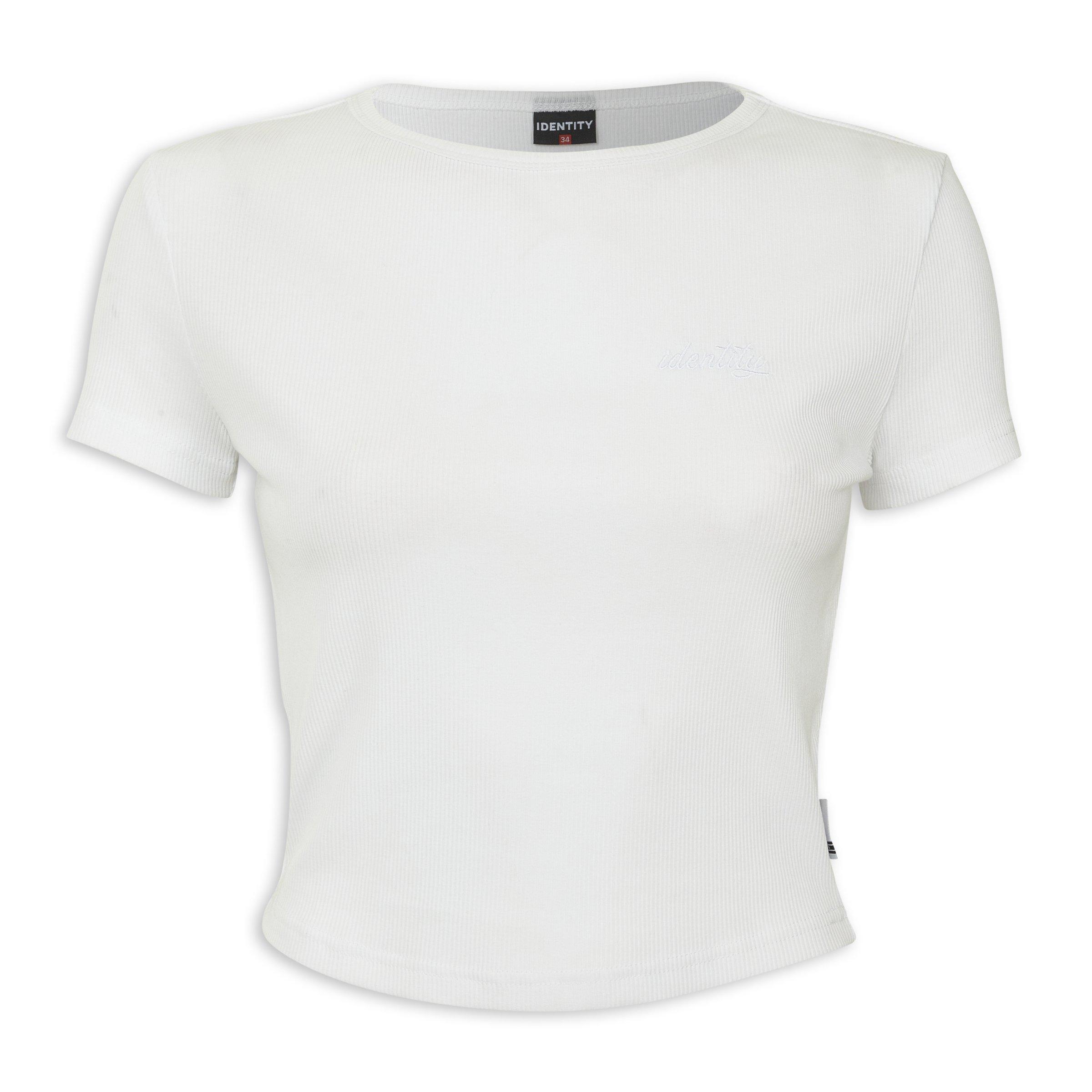 White Rib Crop T-shirt (3223337) | Identity