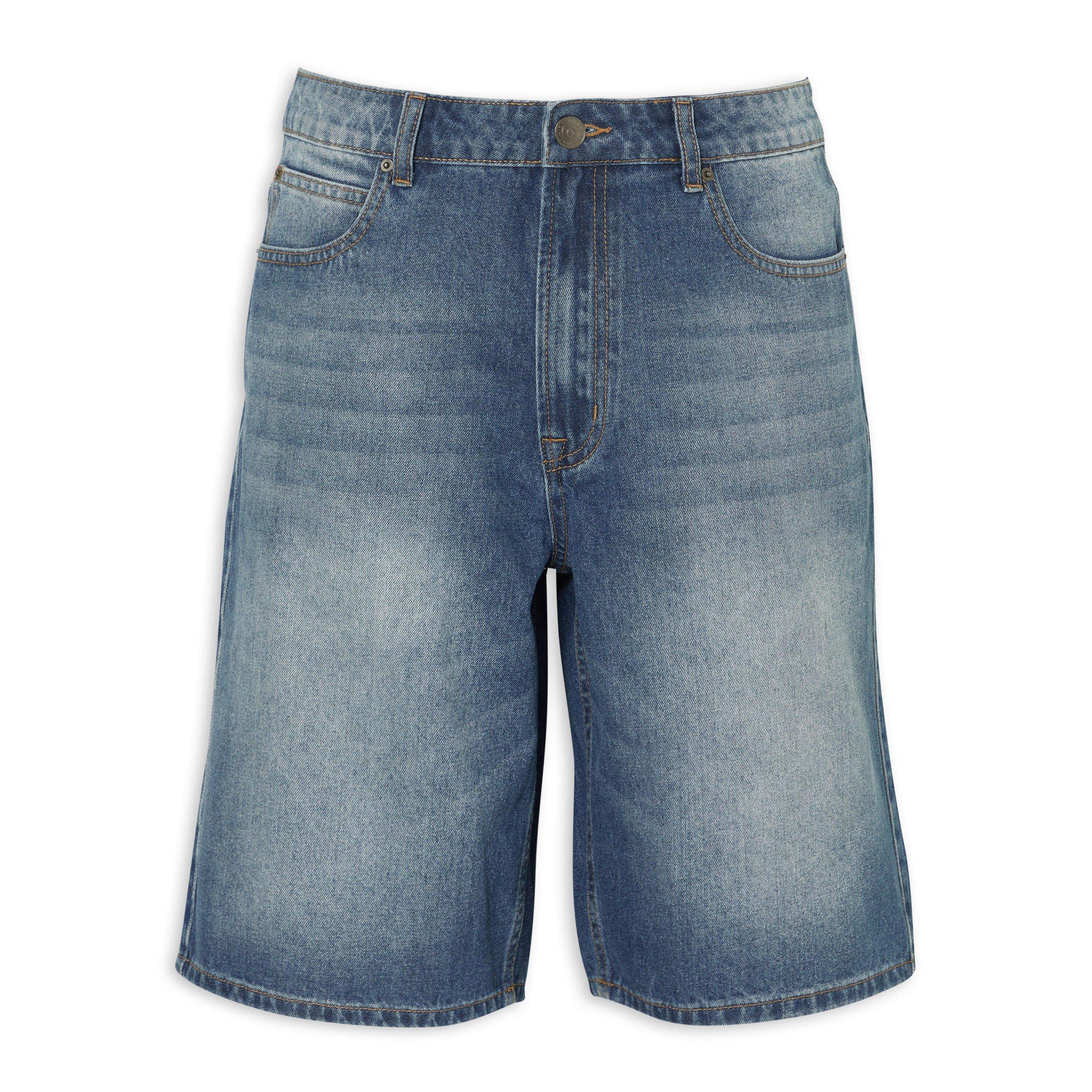 パンツ jentlouis Leather Pocket Baggy Shorts M Indigo Baggy Denim Shorts (3223455) | Identity