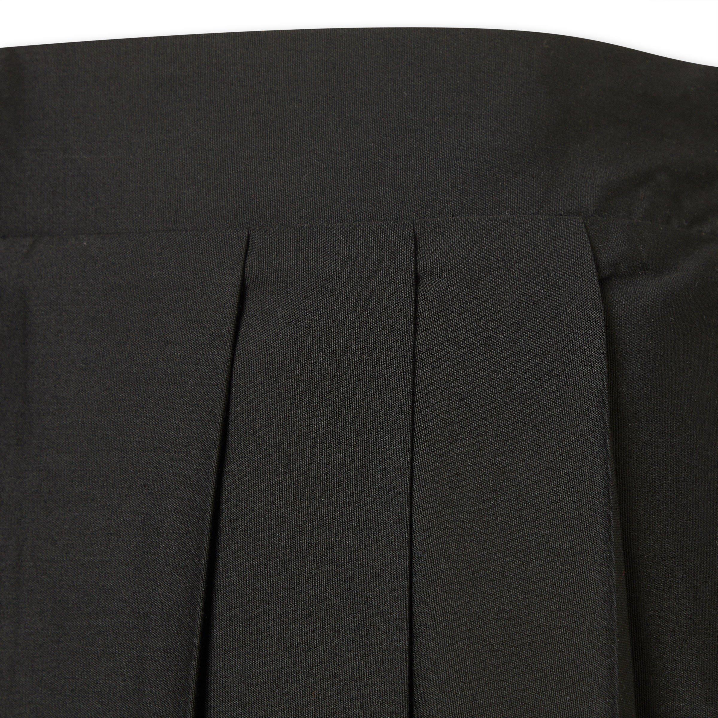Black Pleated Poplin Midi Skirt (3223457) | Identity