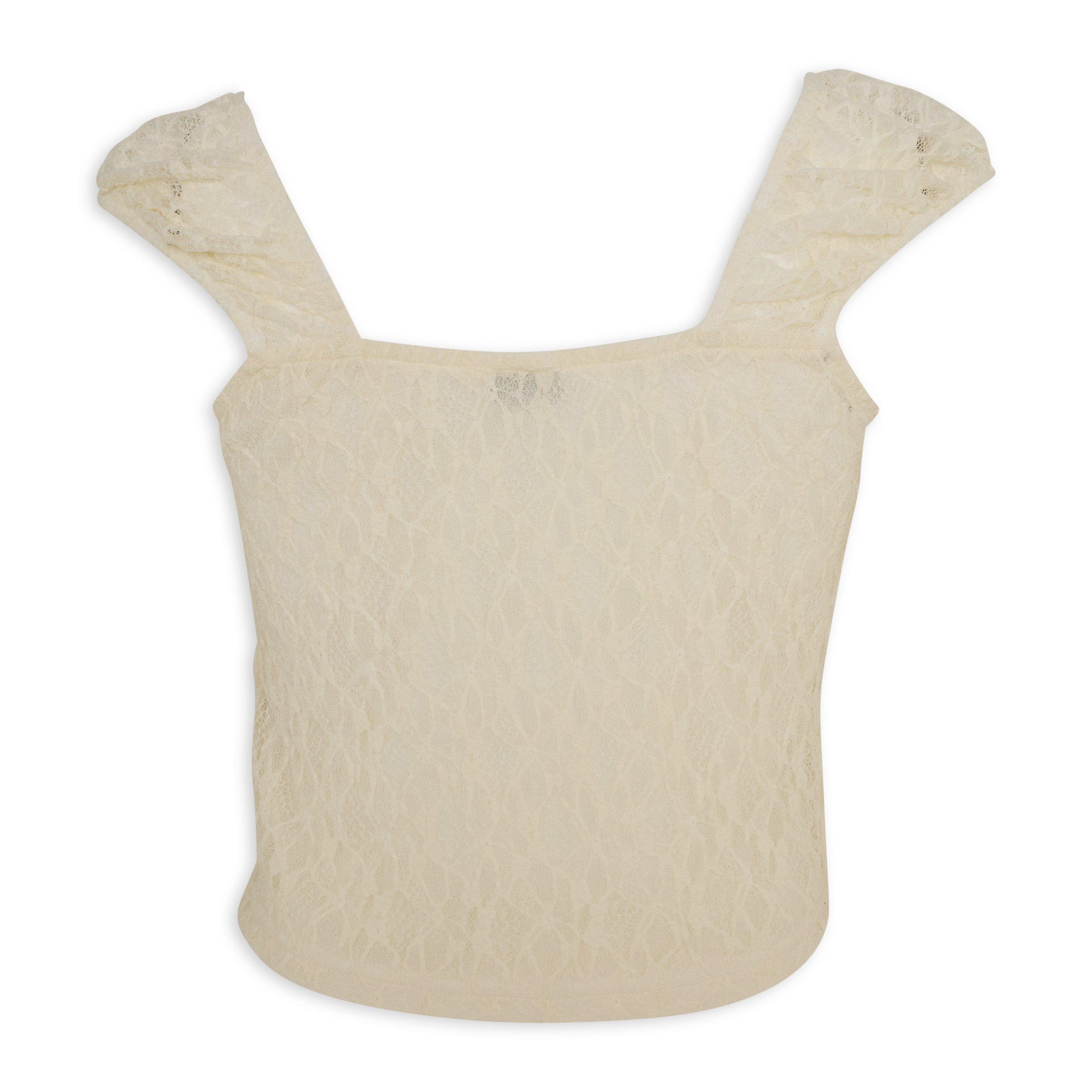 Cream Lace Top (3223889) | Identity