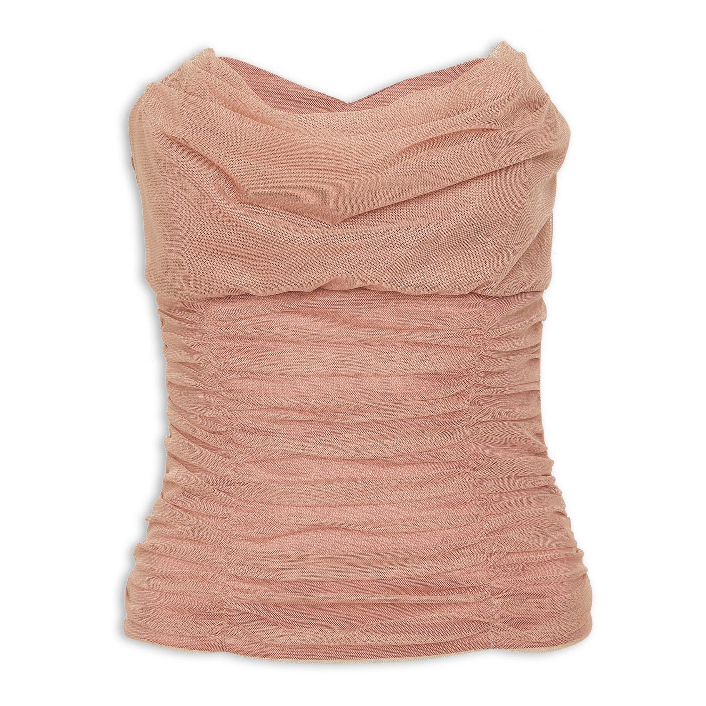 Pink Tulle Boobtube Bustier (3224202) | Kameo