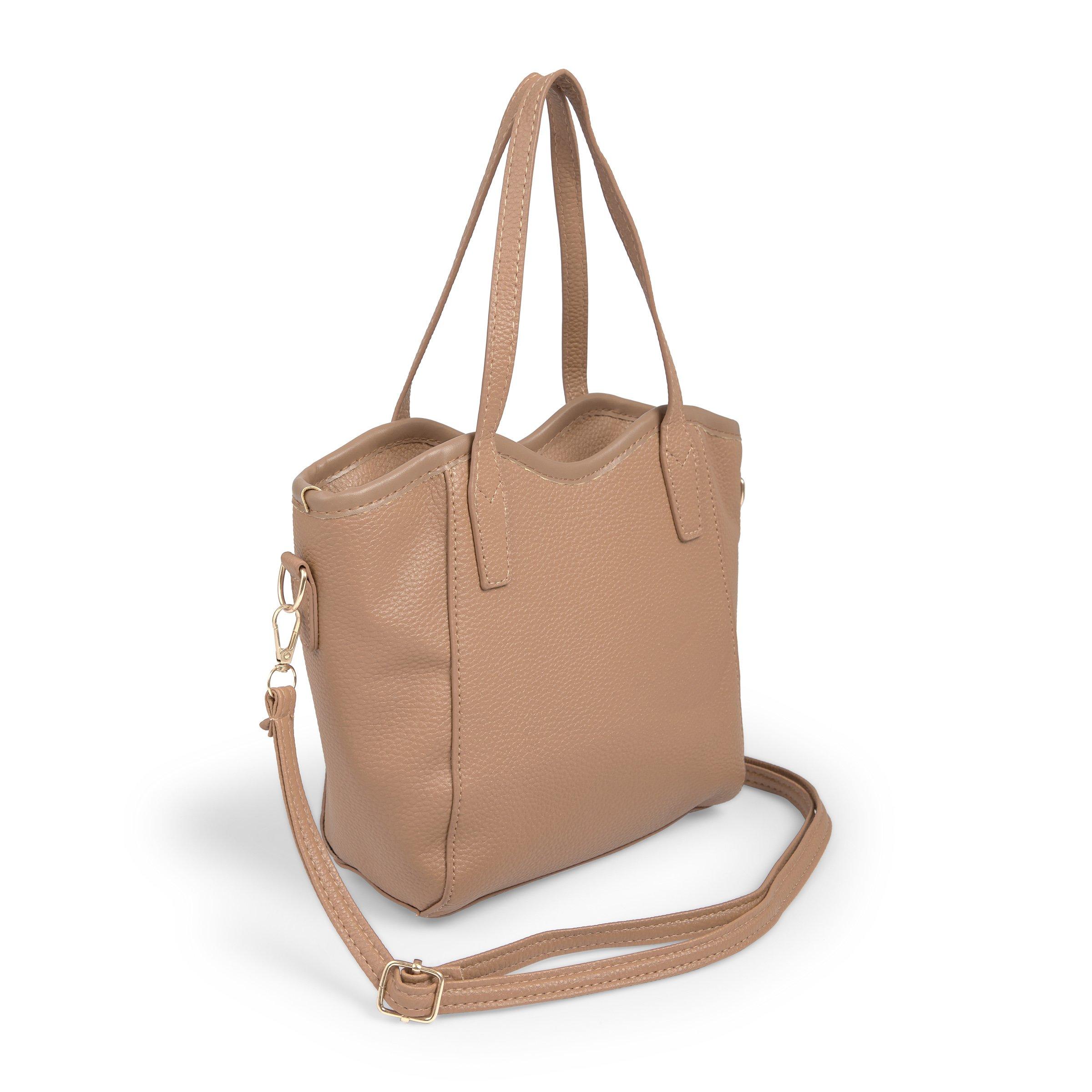 Light Brown Structured Tote Bag (3224346) | Chameleon Creations Bags