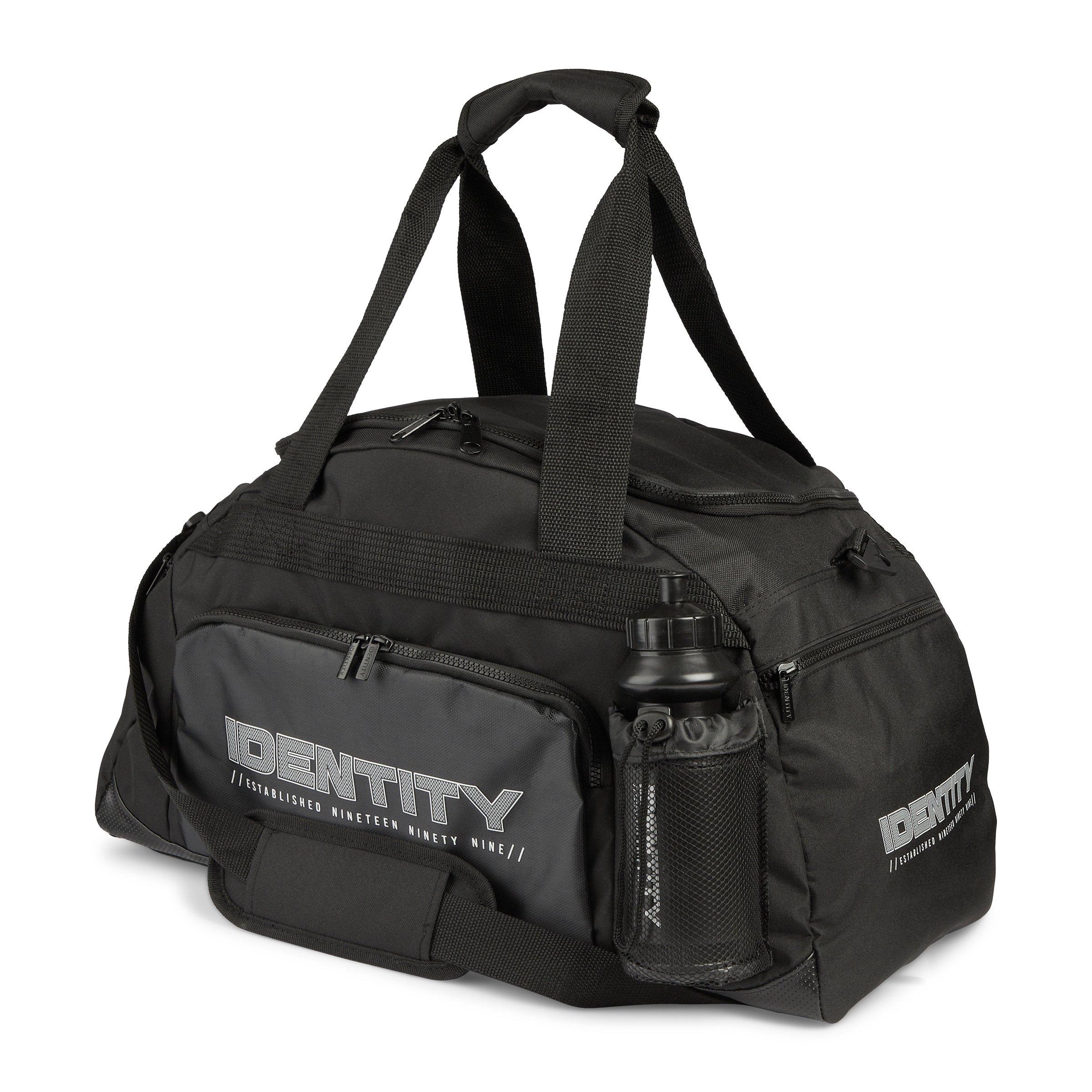 Black Weekender Bag with Water Bottle (3224354) | Identity