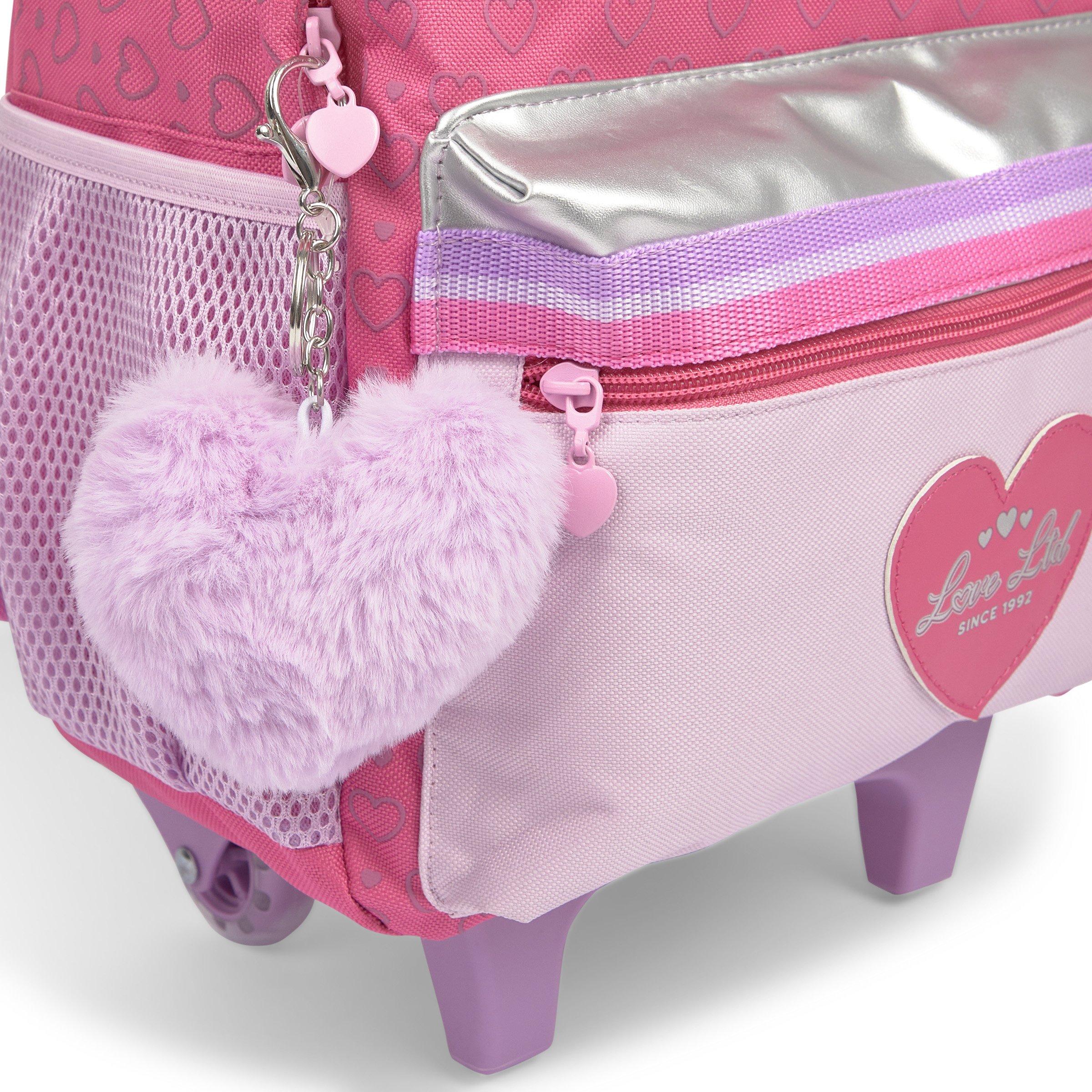 Girls Pink Wheelie Backpack (3224388) | LTD Kids